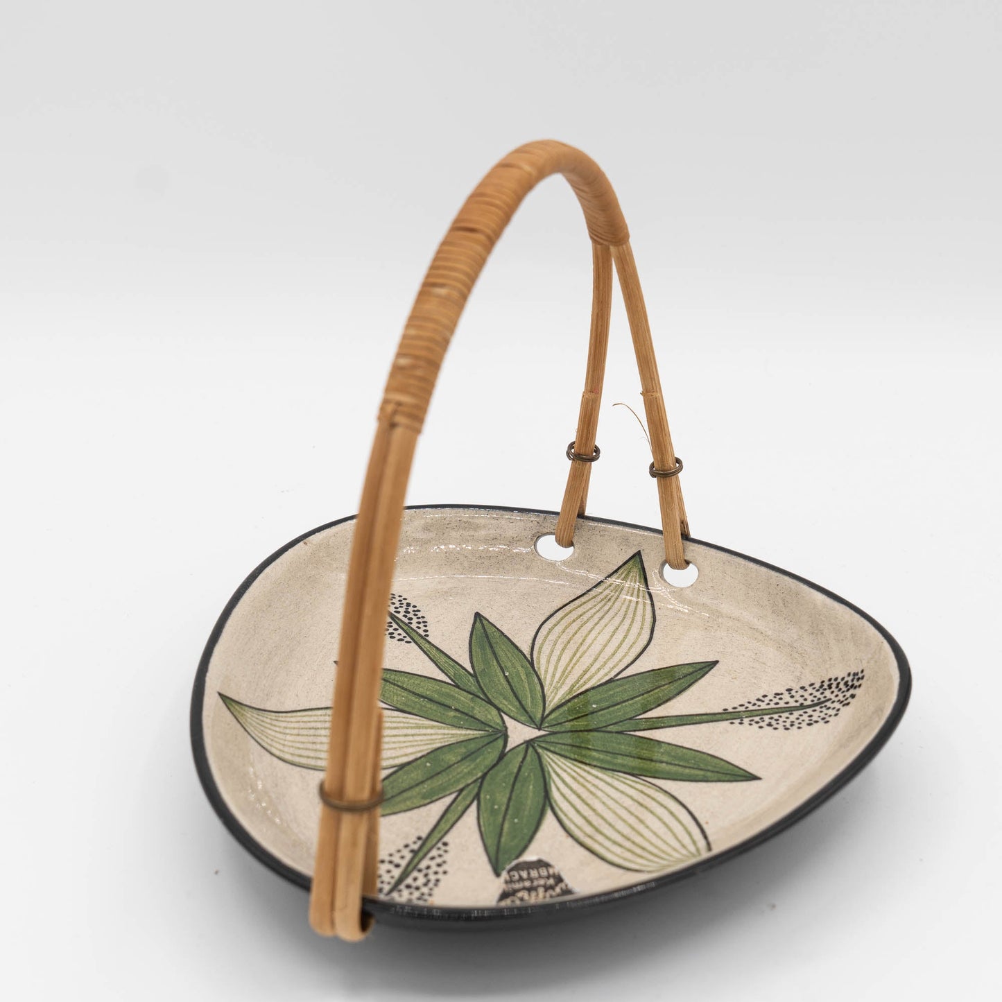 Swiss Mid - Century Serving Tray with Wooden Handle - Zangger & Cie. - 1950s - The Vintage Tales