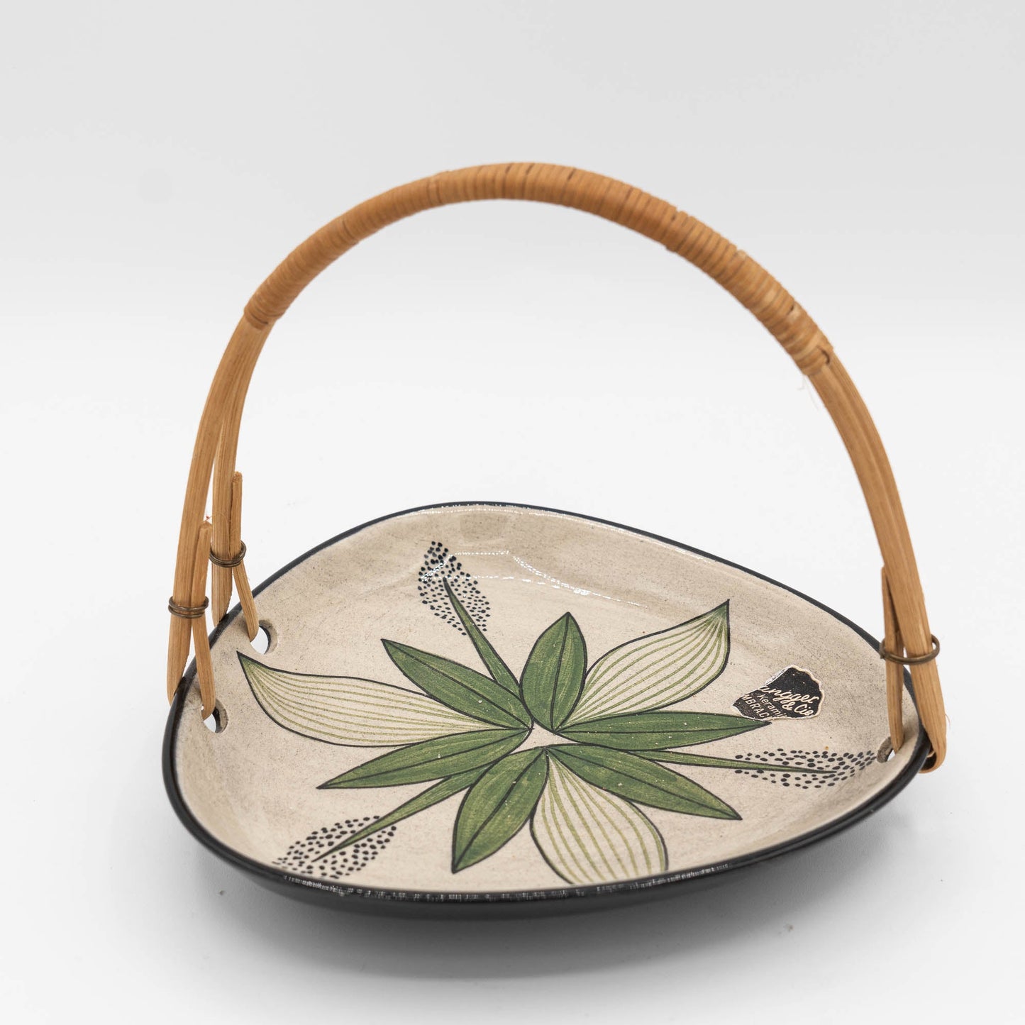 Swiss Mid - Century Serving Tray with Wooden Handle - Zangger & Cie. - 1950s - The Vintage Tales