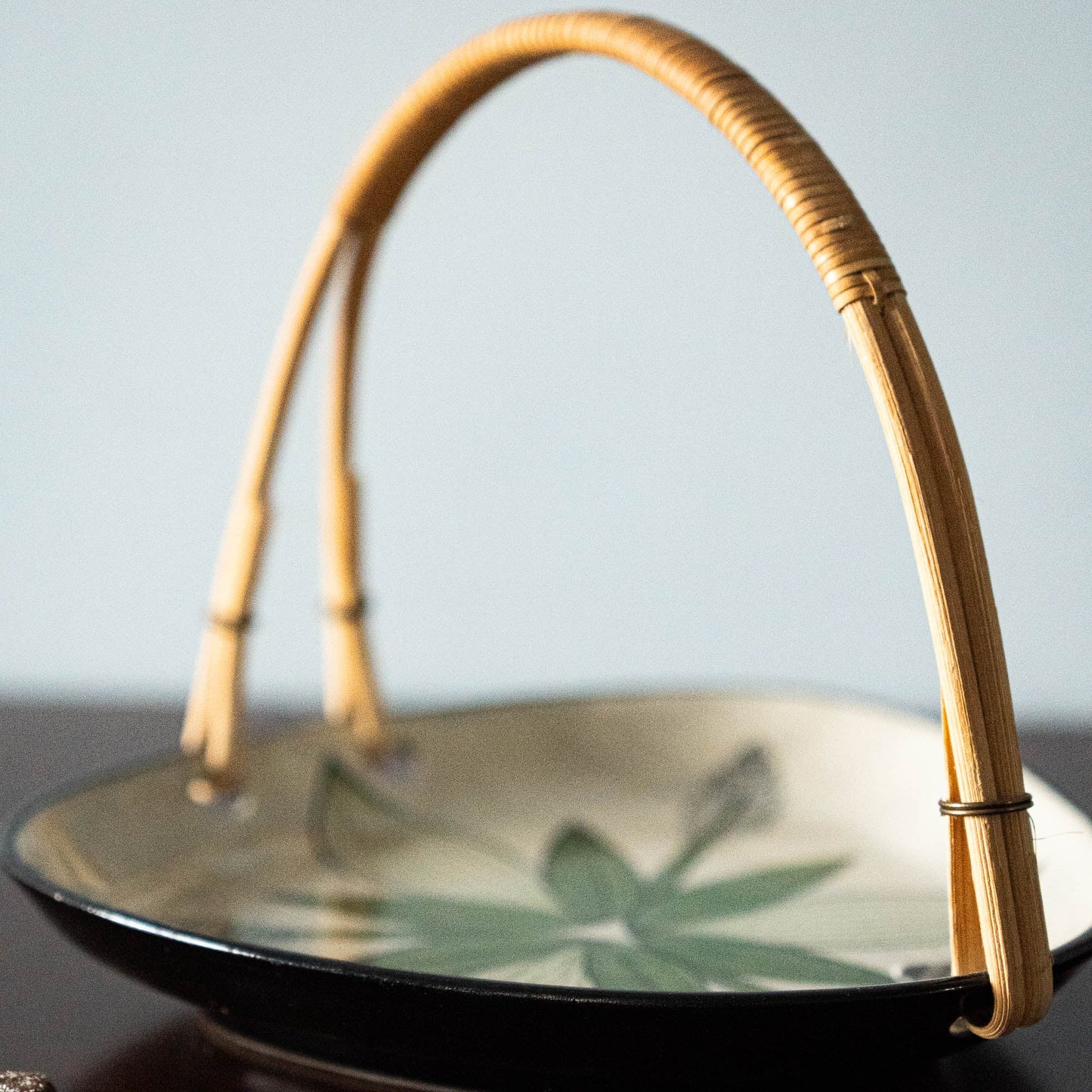 Swiss Mid - Century Serving Tray with Wooden Handle - Zangger & Cie. - 1950s - The Vintage Tales