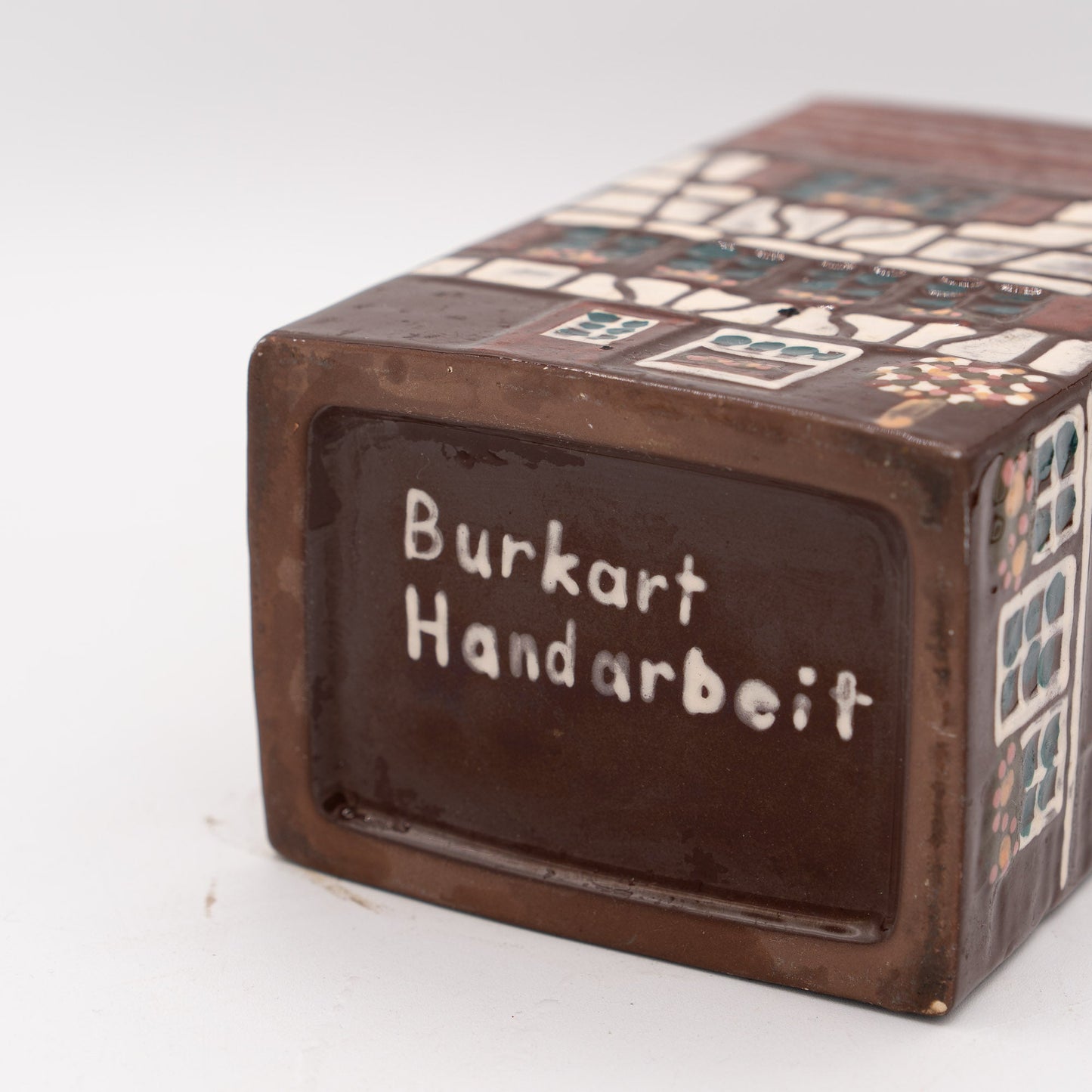 Swiss Mid - Century Vase – Rectangular “Swiss Farmhouse” Handarbeit – Burkart Keramik - Vase - The Vintage Tales