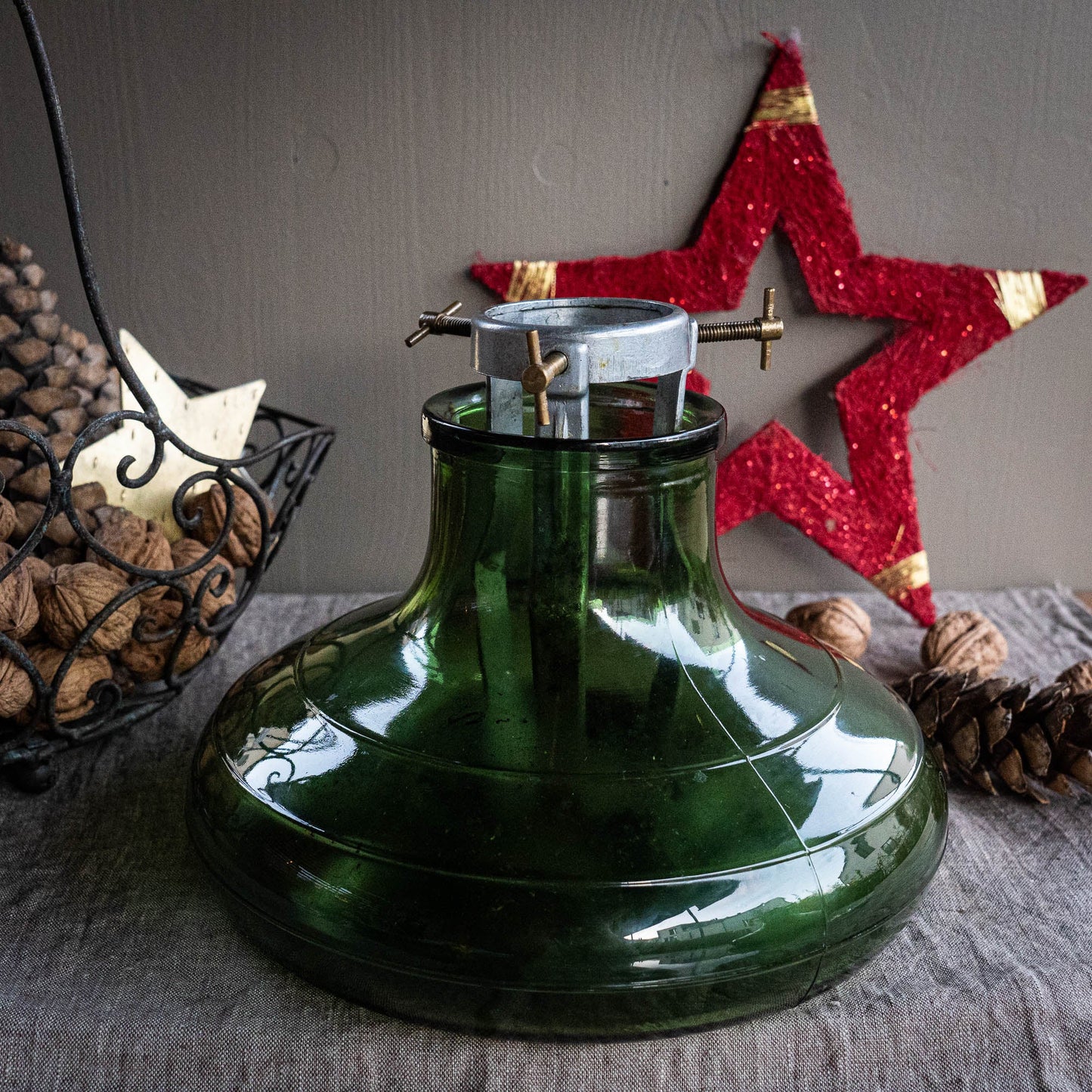 Two Christmas Tree Stands - Style 520 - Regular and Large - 1950s Swiss "Bülach Glas" - Christmas Tree Stand - The Vintage Tales