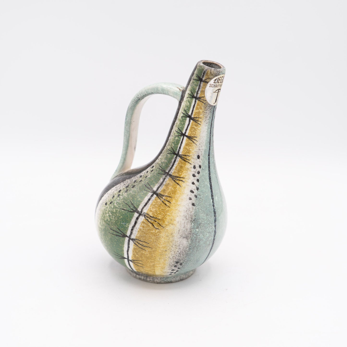 Unusual Swiss Mid - Century Handle Vase by Gustav Spörri – Ziegler Schaffhausen – c.1959 - Vase - The Vintage Tales