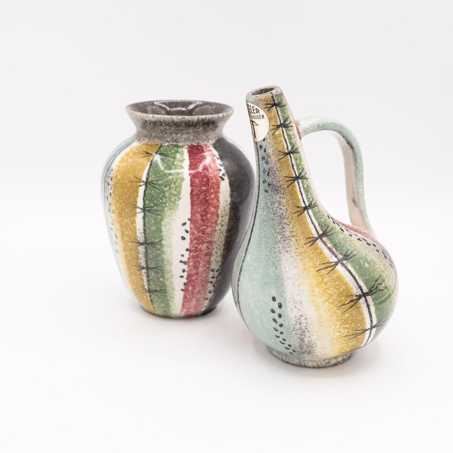 Unusual Swiss Mid - Century Handle Vase by Gustav Spörri – Ziegler Schaffhausen – c.1959 - Vase - The Vintage Tales