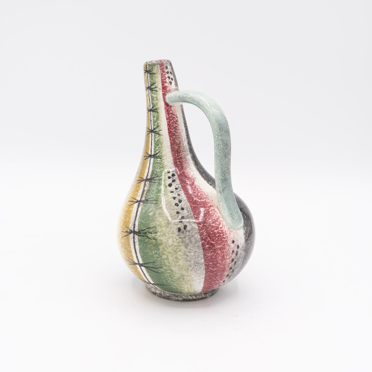 Unusual Swiss Mid - Century Handle Vase by Gustav Spörri – Ziegler Schaffhausen – c.1959 - Vase - The Vintage Tales