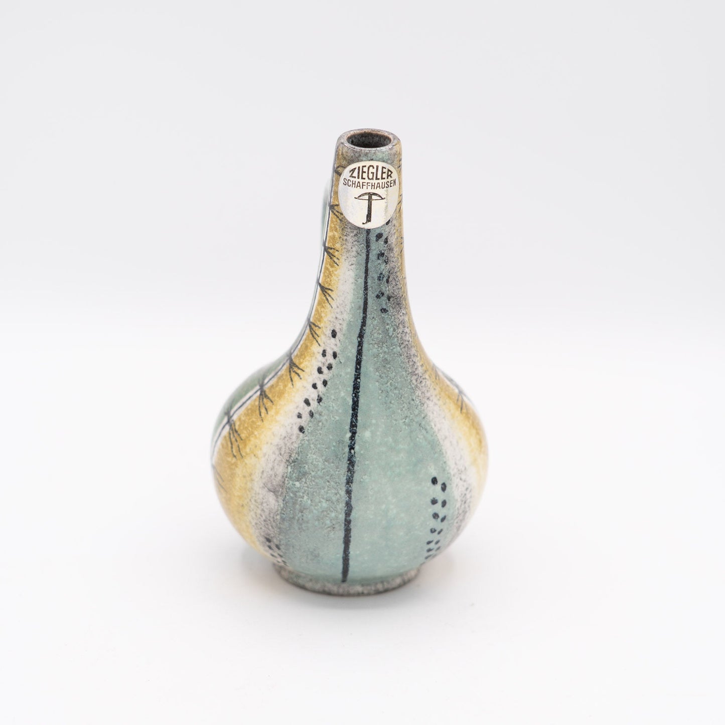 Unusual Swiss Mid - Century Handle Vase by Gustav Spörri – Ziegler Schaffhausen – c.1959 - Vase - The Vintage Tales