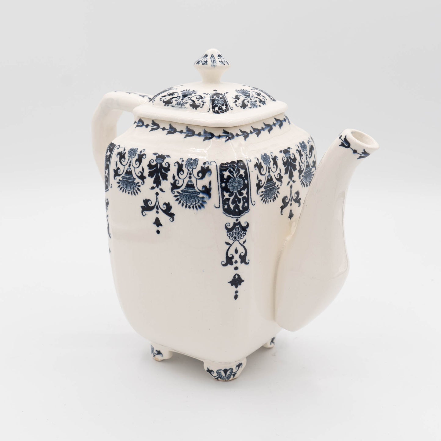 Vintage Blue & White Coffee Pot - A 1150 - Gien - c1970s - Coffee Pot - The Vintage Tales