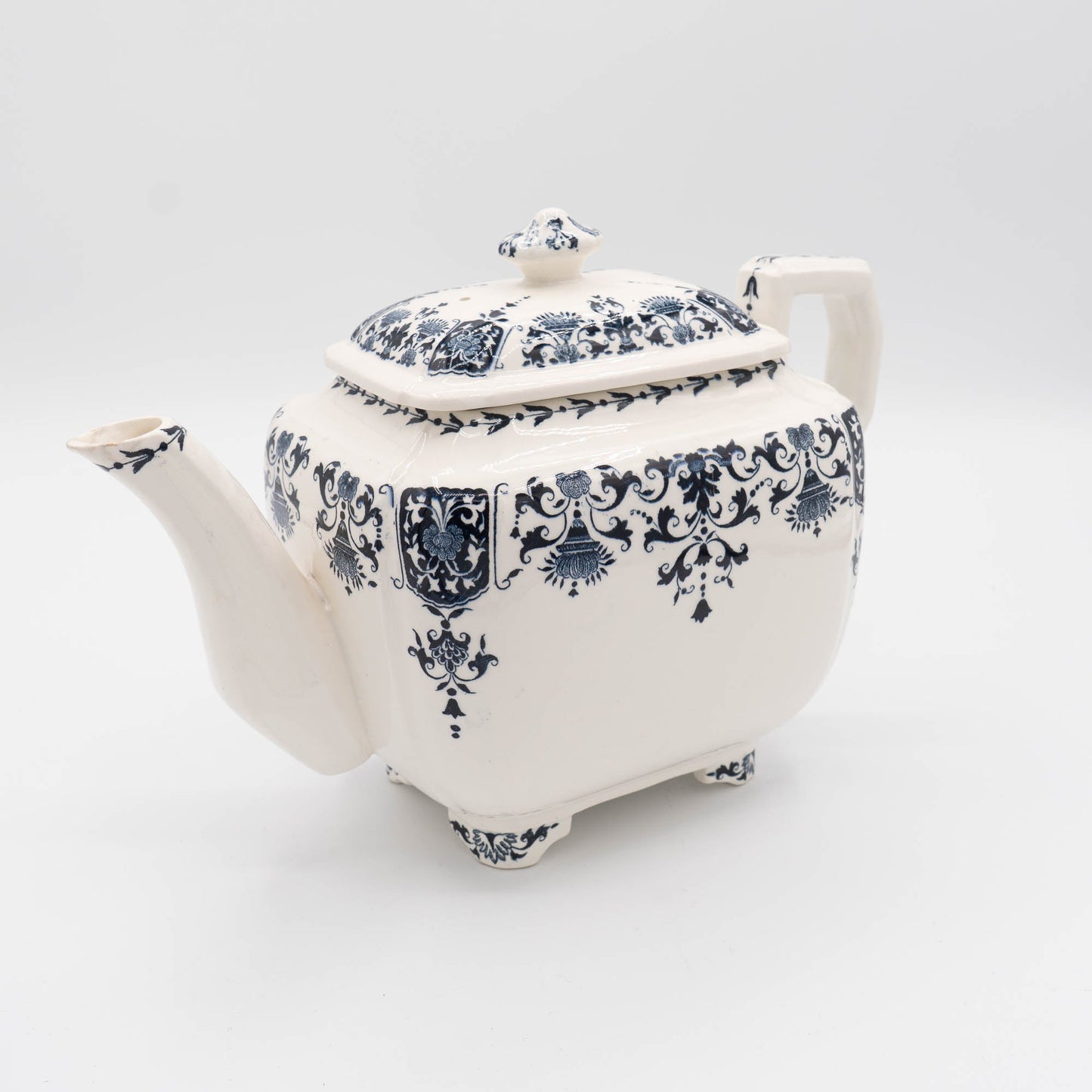 Vintage Blue & White Tea Pot - A 1150 - Gien - c1970s - Tea Pot - The Vintage Tales