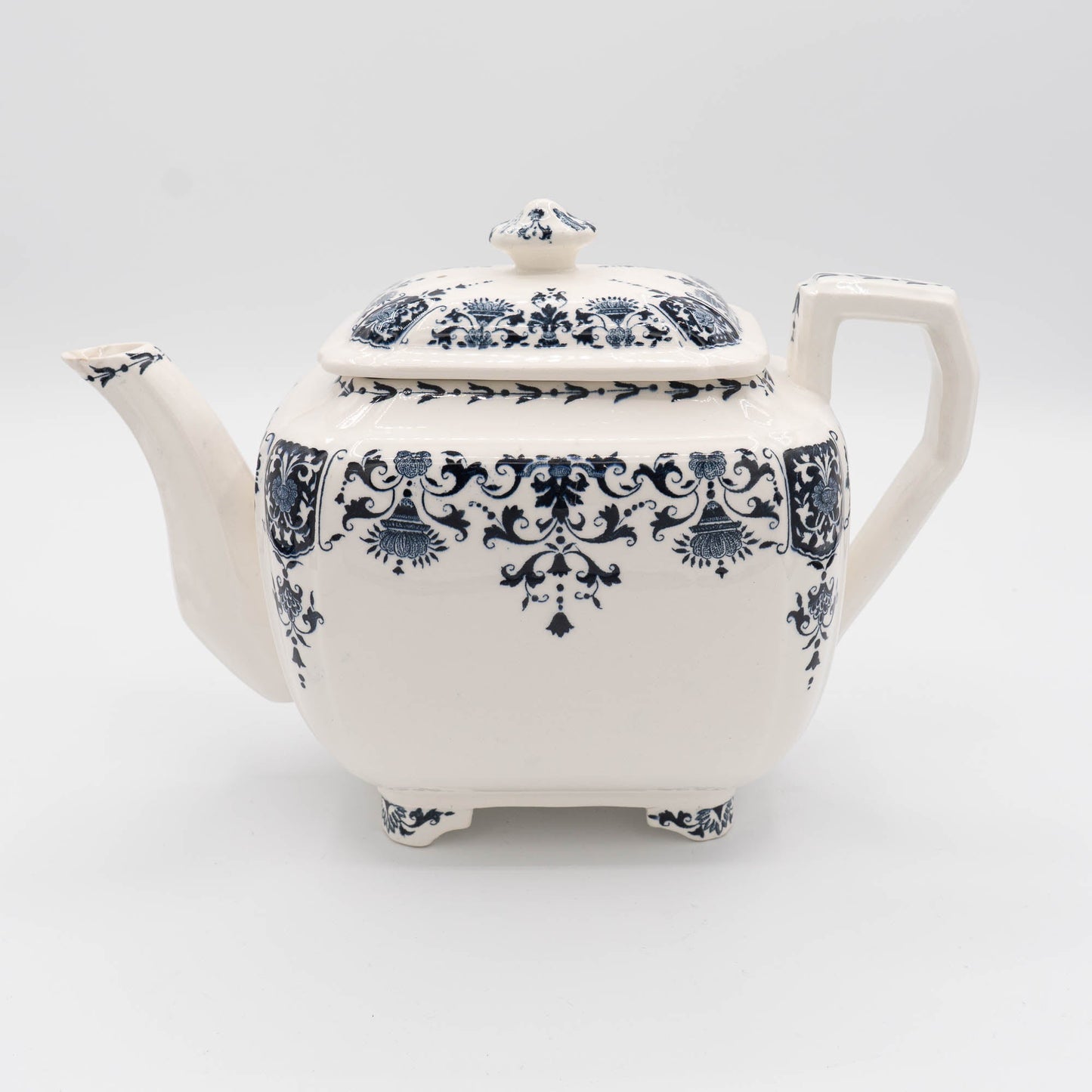 Vintage Blue & White Tea Pot - A 1150 - Gien - c1970s - Tea Pot - The Vintage Tales