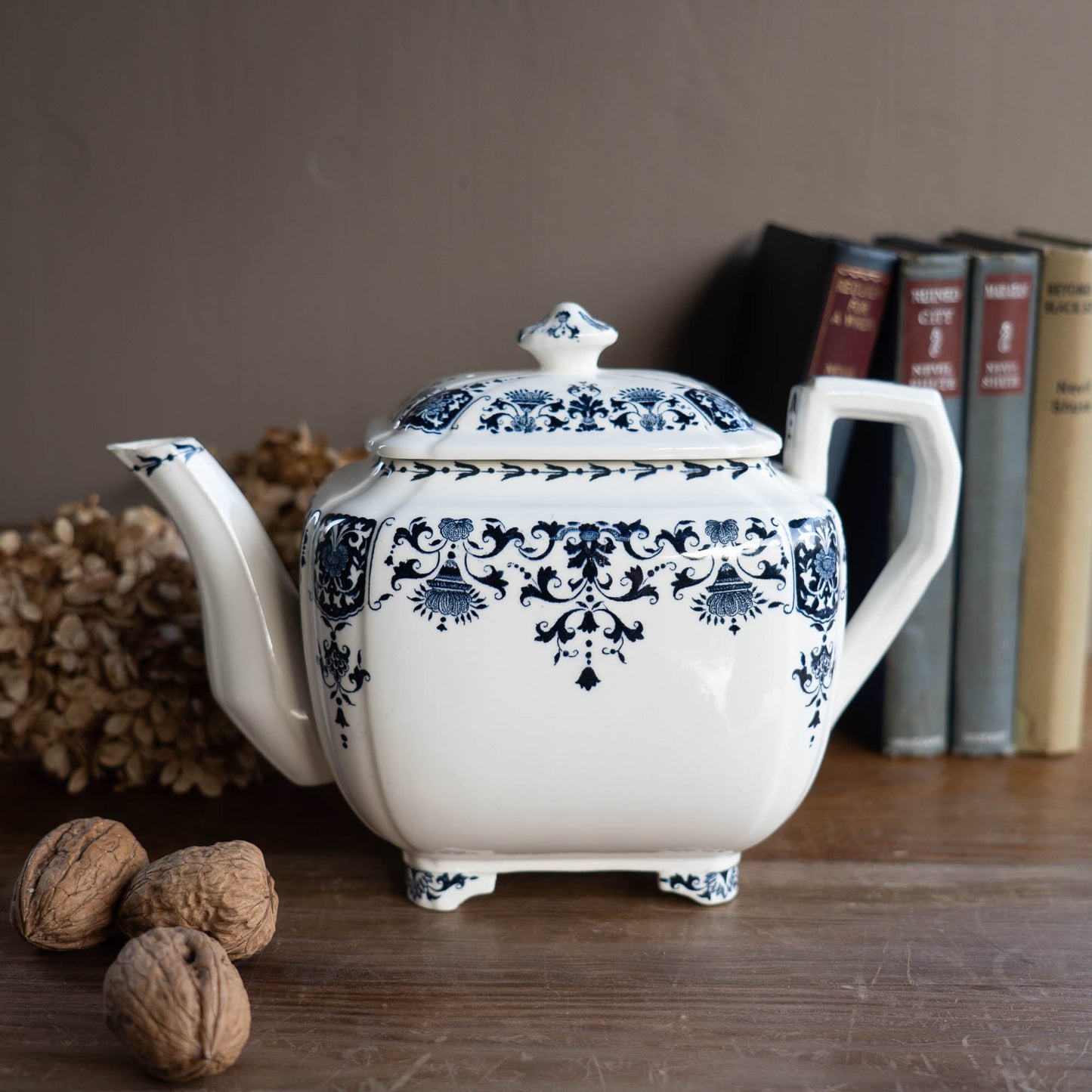 Vintage Blue & White Tea Pot - A 1150 - Gien - c1970s - Tea Pot - The Vintage Tales