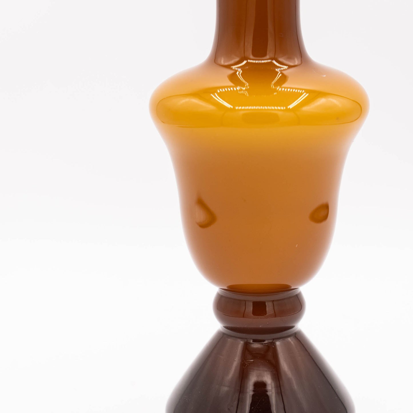 Vintage Bud Vase in Frosted Amber / Butterscotch - Empoli Rossini - 1970s - The Vintage Tales