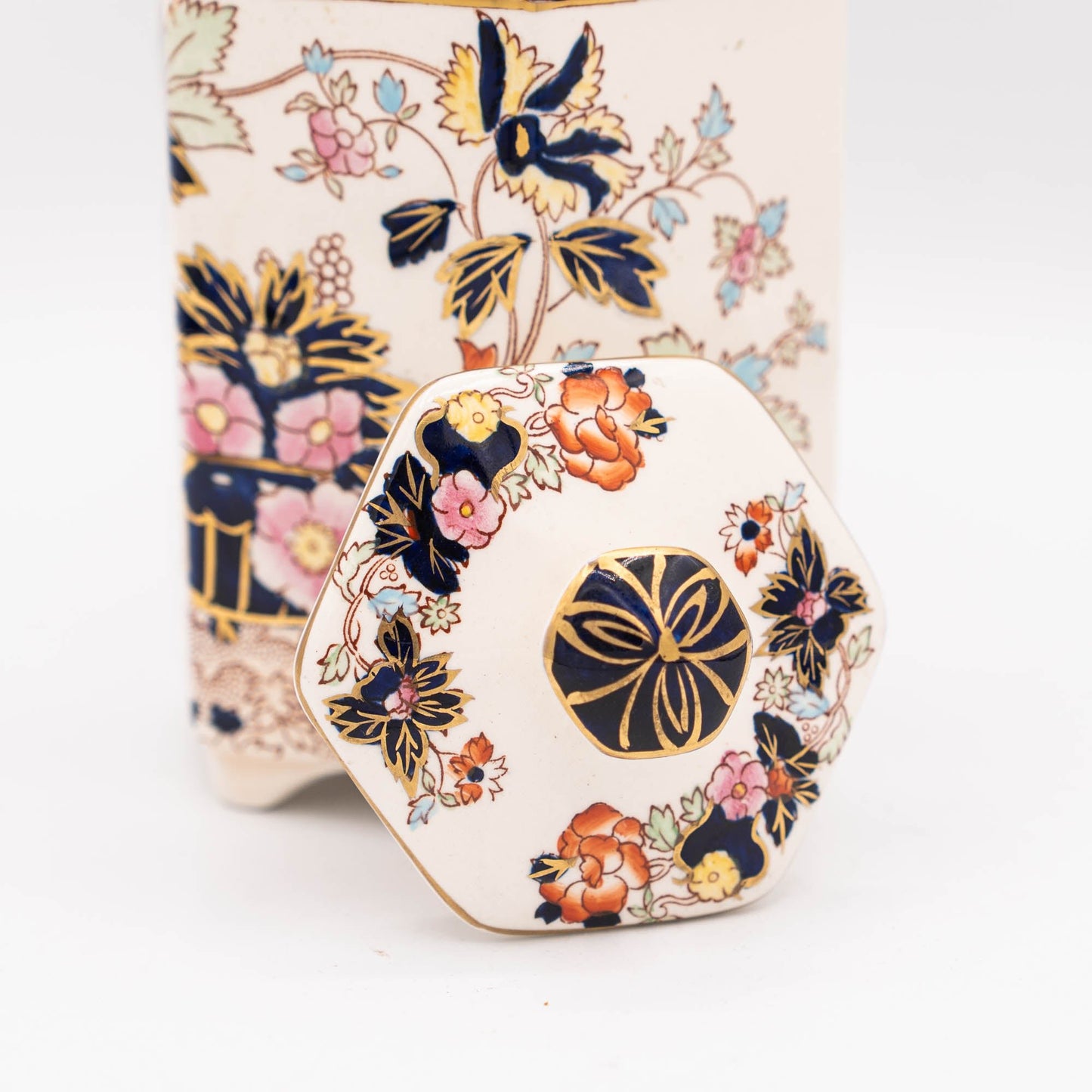 Vintage Chinoiserie Tea Jar - Mason's - 1930s - The Vintage Tales