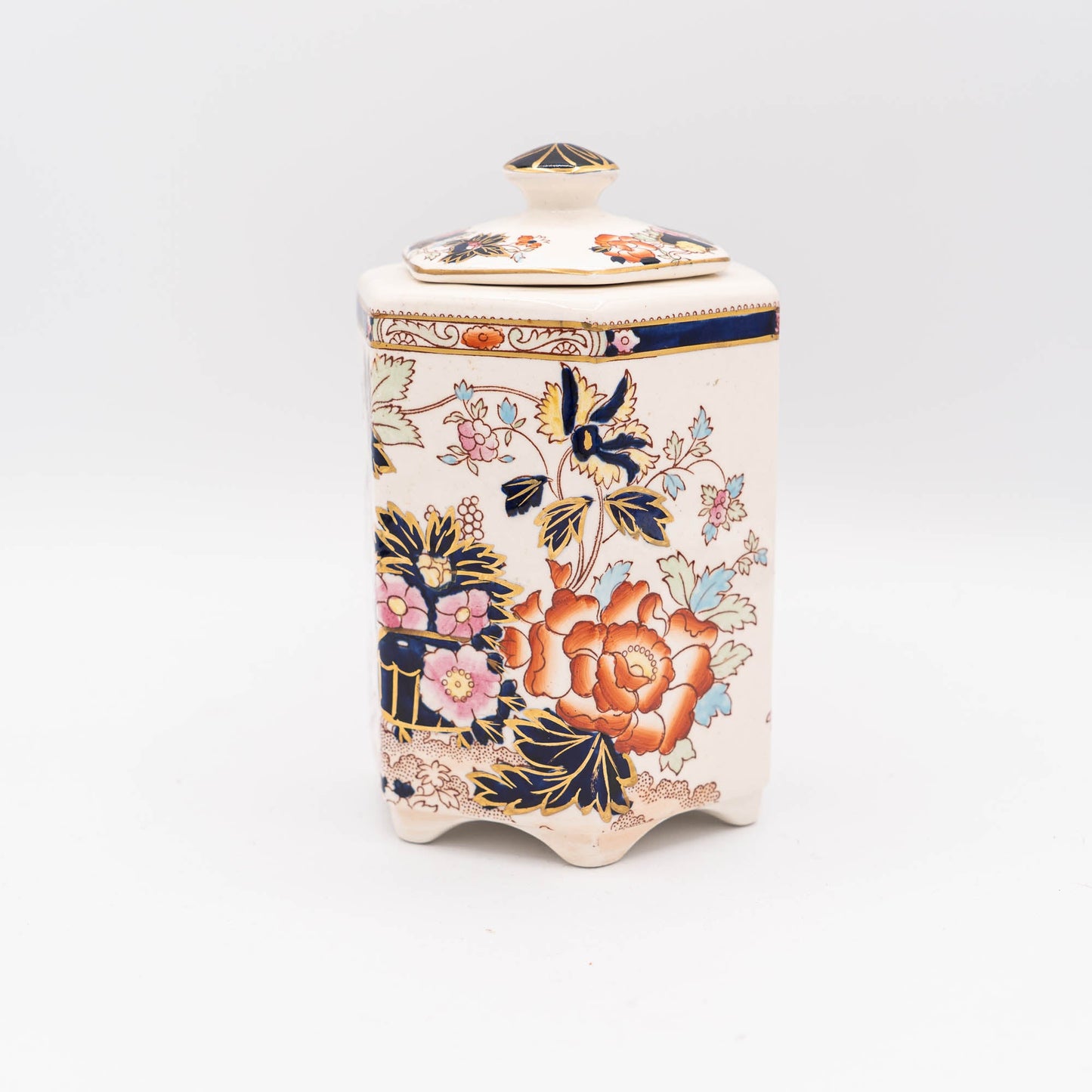 Vintage Chinoiserie Tea Jar - Mason's - 1930s - The Vintage Tales