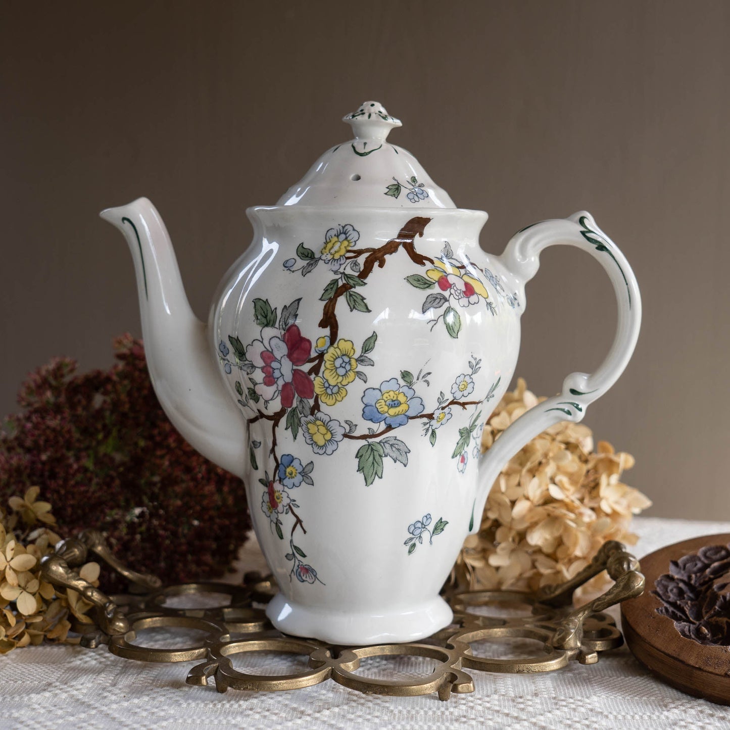 Vintage Coffee Pot - Chinese Tree - Booths - 1920s Decor - Coffee Pot - The Vintage Tales