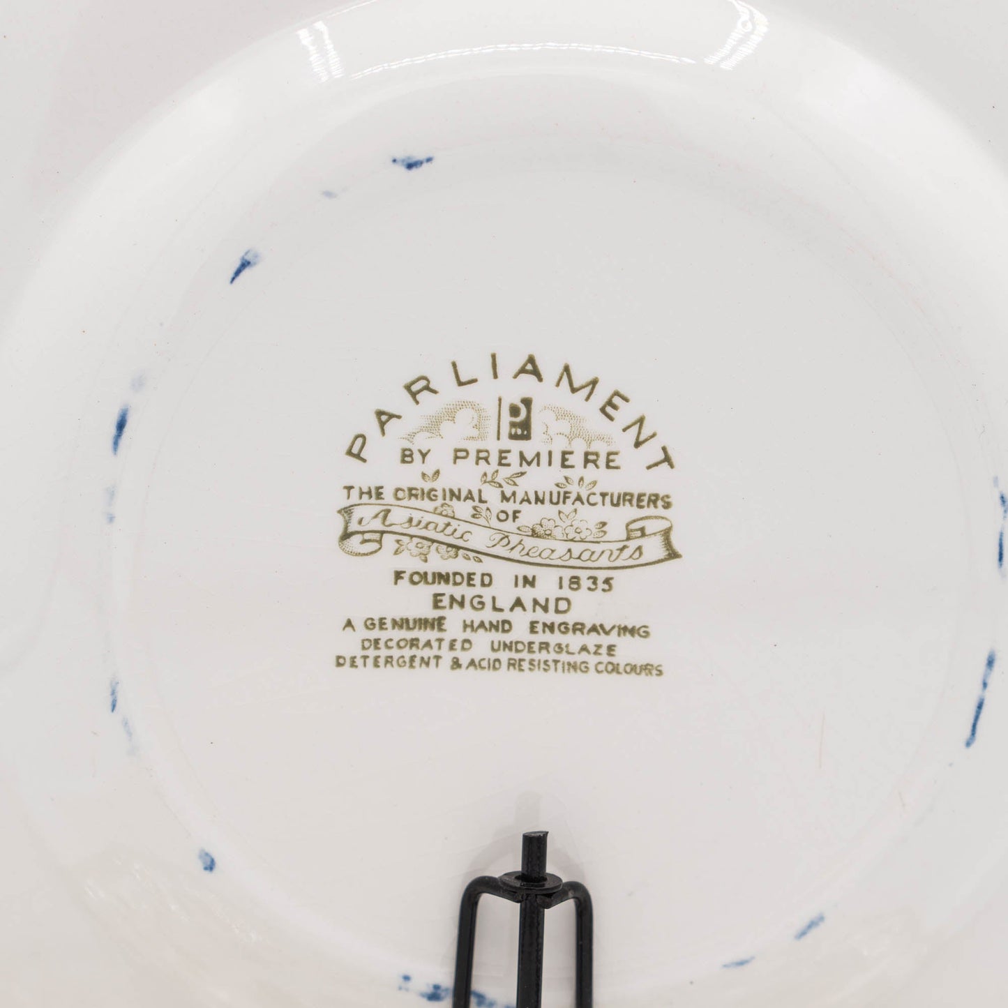 Vintage Green "Asiatic Pheasant" Plates - Parliament by Premiere - 1950s - Set of Two Plates - The Vintage Tales