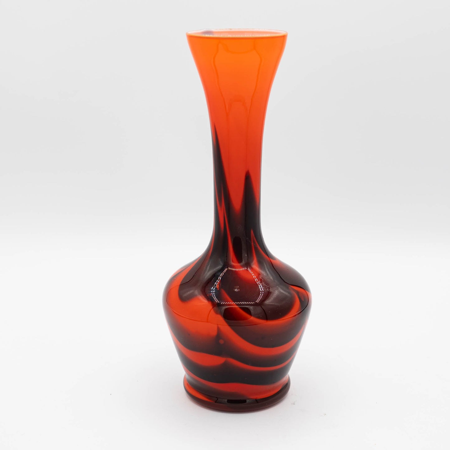 Vintage Murano Swirl Vase in Red and Brown - Carlo Moretti - c1970s - The Vintage Tales