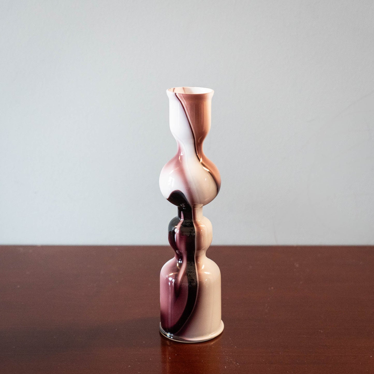Vintage Purple & White Murano Glas Vase - Bicolore - Carlo Moretti - 1970s - The Vintage Tales