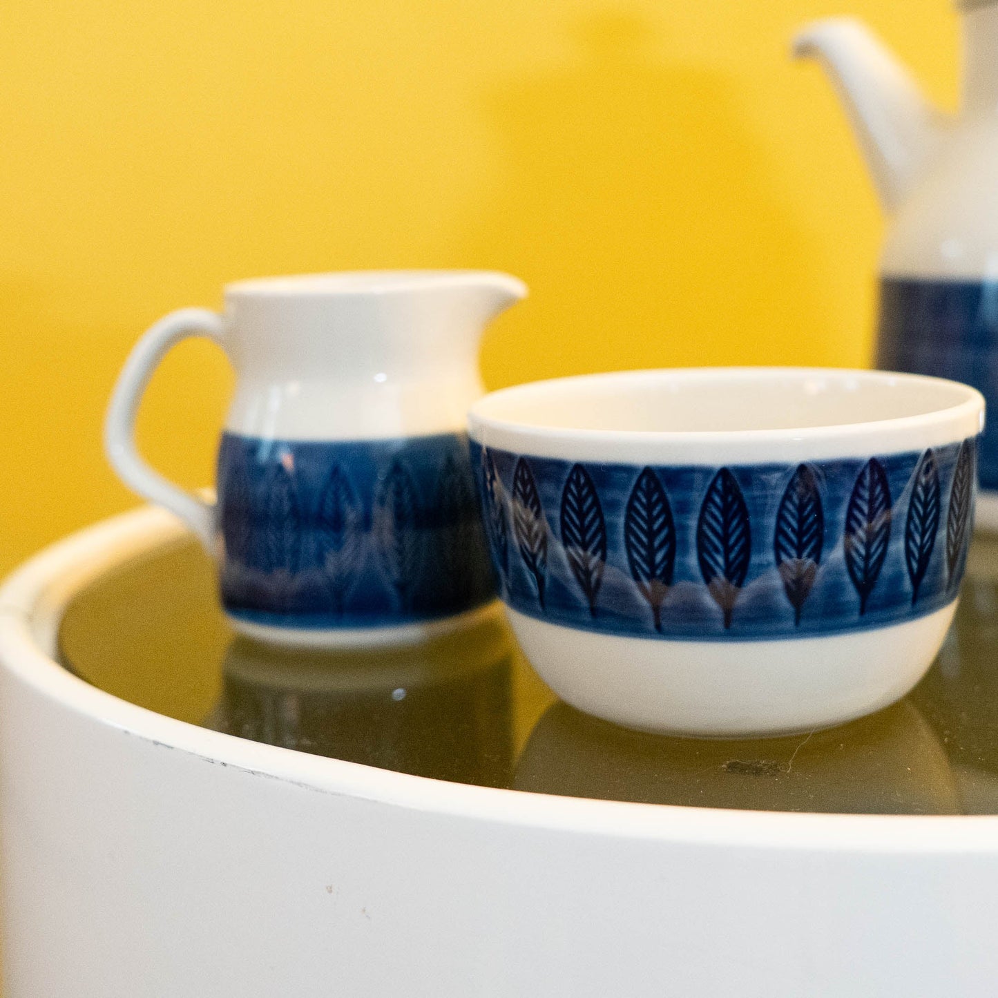 Vintage Sugar Bowl & Creamer Set - Koka Blå - Rörstrand - c1950s - Sugar&Cream - The Vintage Tales