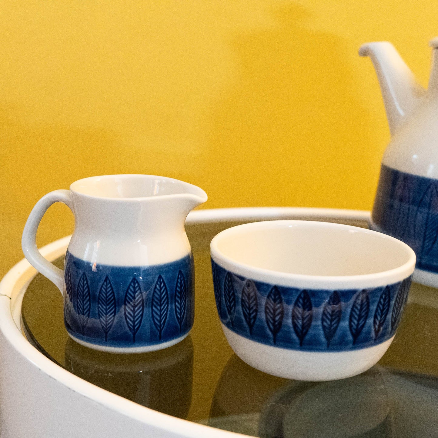 Vintage Sugar Bowl & Creamer Set - Koka Blå - Rörstrand - c1950s - Sugar&Cream - The Vintage Tales