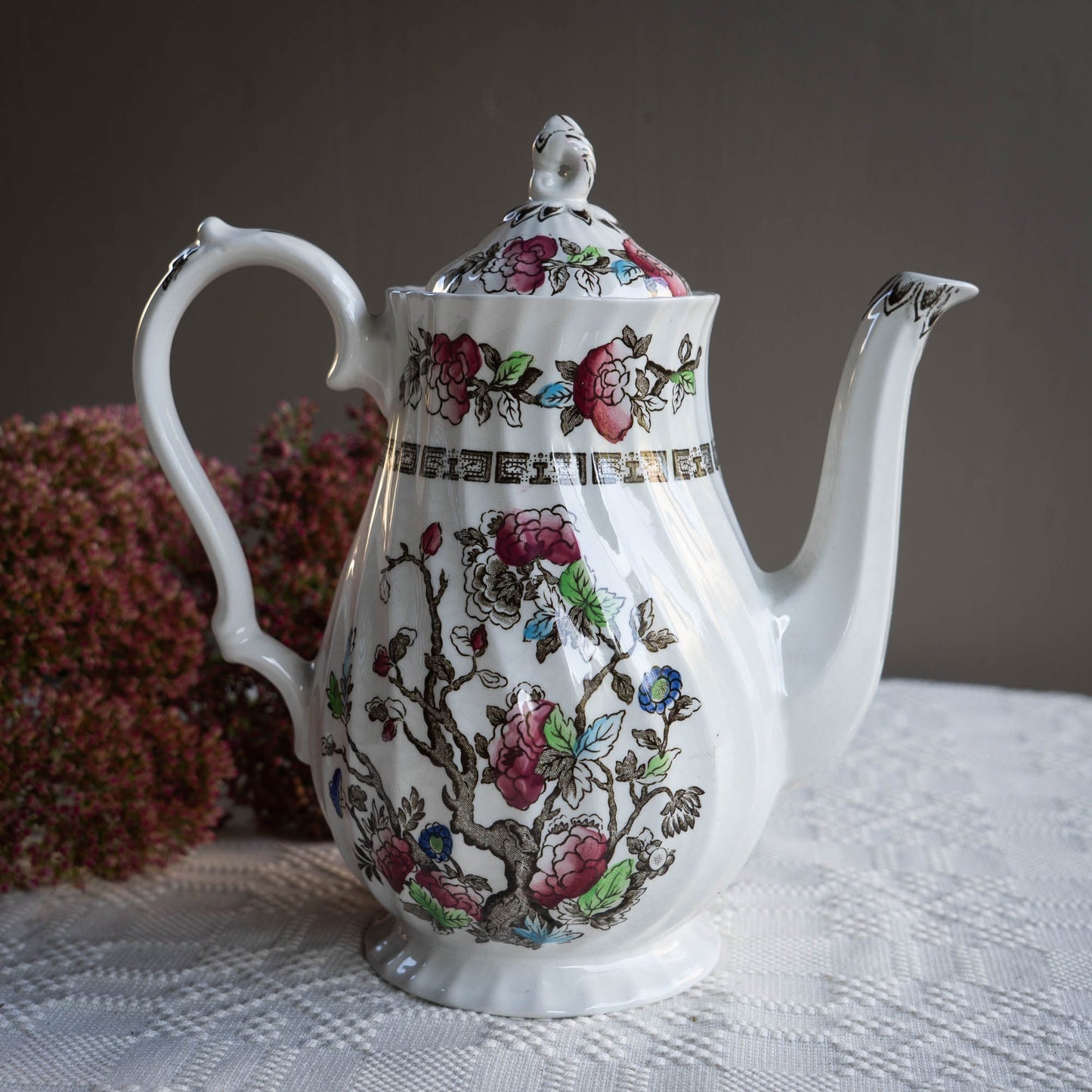 Vintage Teapot Indian Tree - Myott - 1940s - Tea Pot - The Vintage Tales