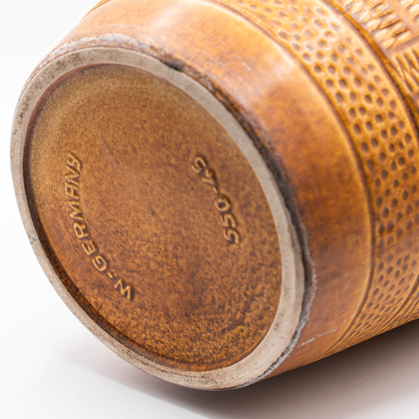 XL Floor Vase 550 - 45 - Ethnic Decor "Contura" in Light Brown - Bay Keramic - c1970s - Floor Vase - The Vintage Tales