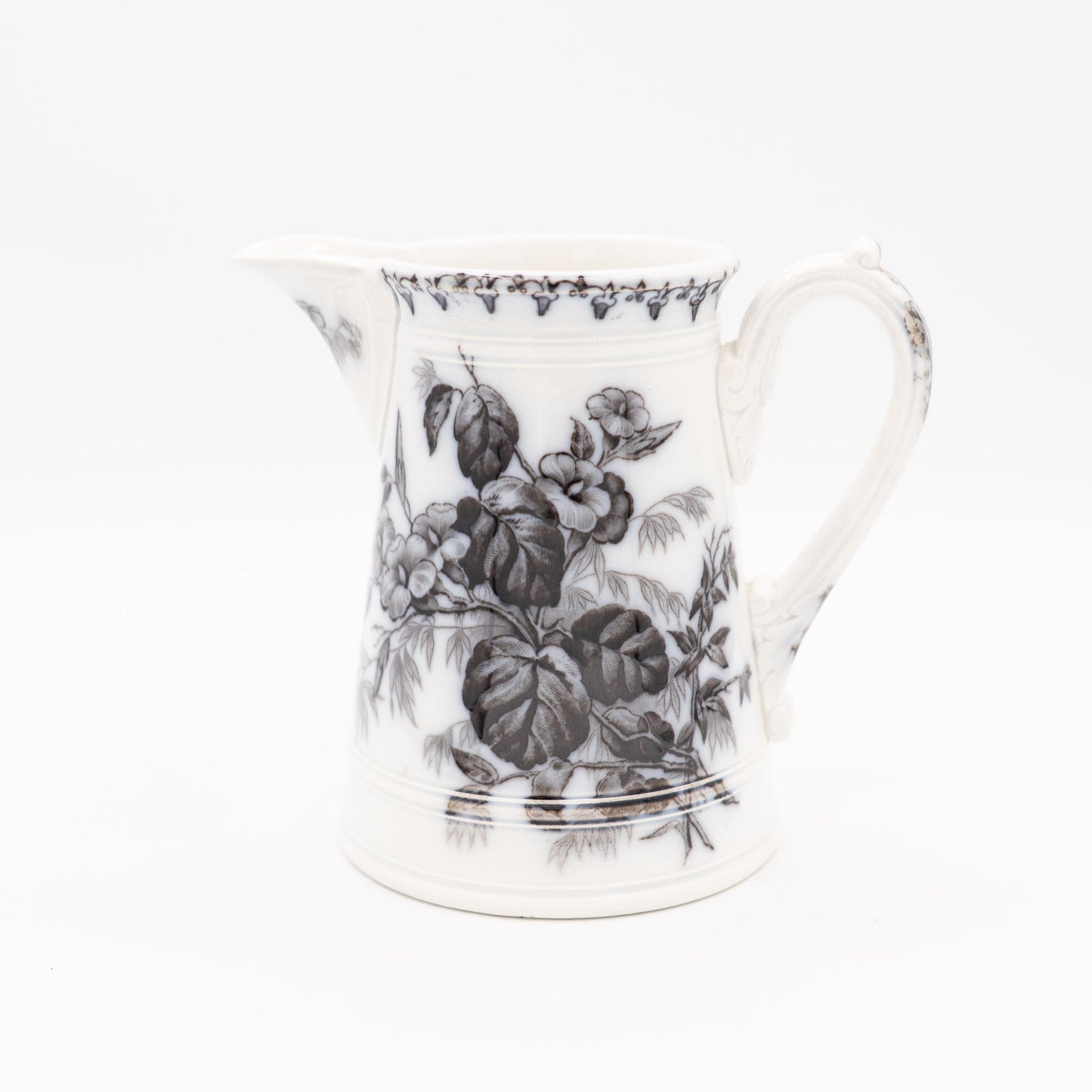 Antique French Milk Jug - “Flore" - U&C Sarreguemines - 1880s - Pitcher & Jugs - The Vintage Tales