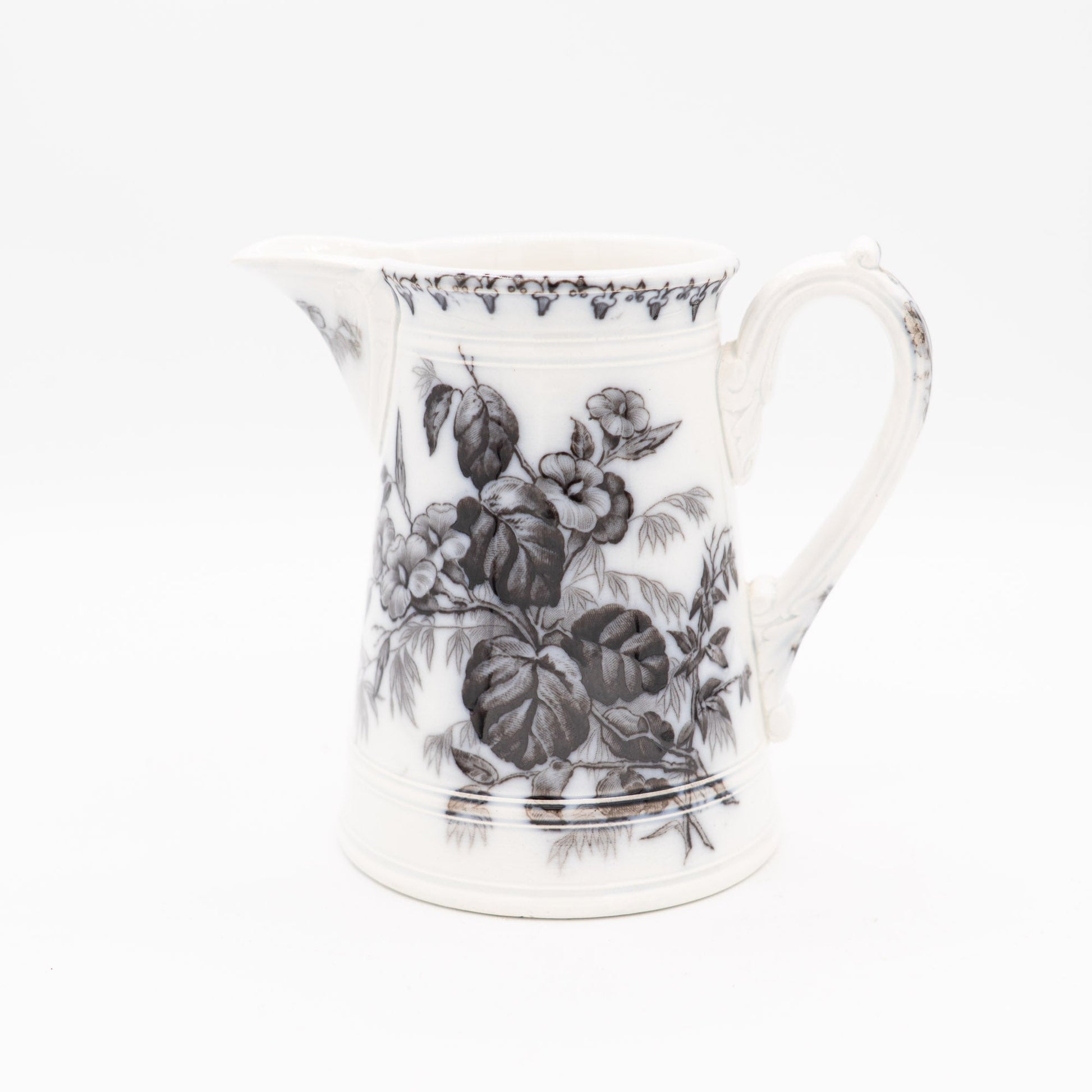 Antique French Milk Jug - “Flore" - U&C Sarreguemines - 1880s - Pitcher & Jugs - The Vintage Tales