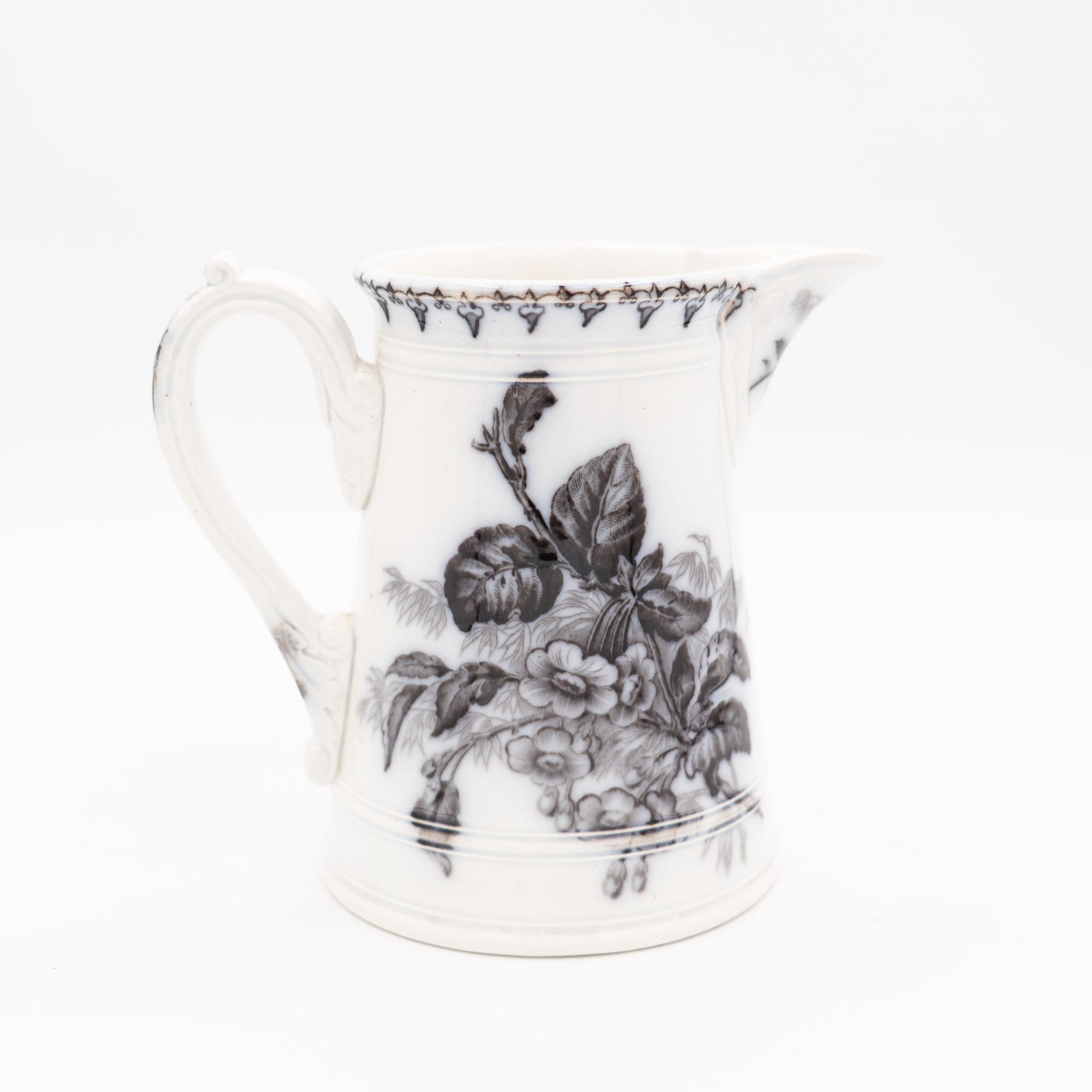 Antique French Milk Jug - “Flore" - U&C Sarreguemines - 1880s - Pitcher & Jugs - The Vintage Tales