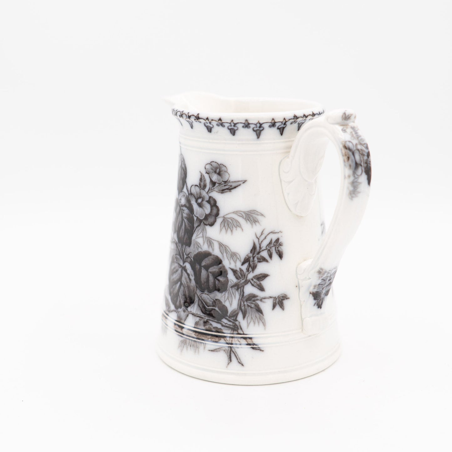 Antique French Milk Jug - “Flore" - U&C Sarreguemines - 1880s - Pitcher & Jugs - The Vintage Tales