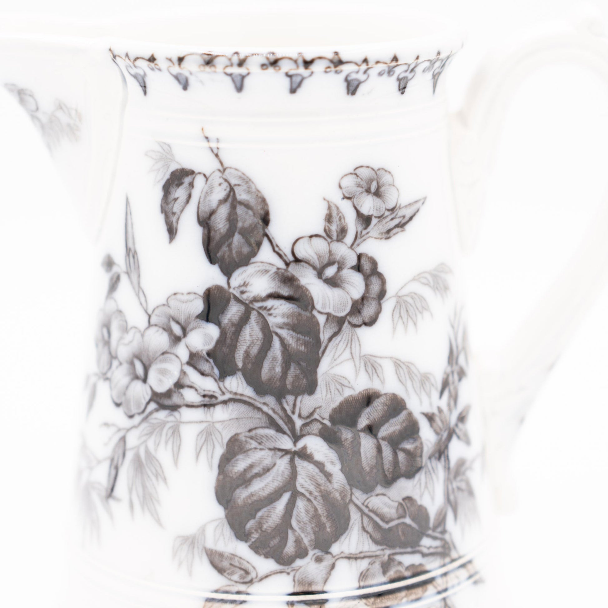 Antique French Milk Jug - “Flore" - U&C Sarreguemines - 1880s - Pitcher & Jugs - The Vintage Tales