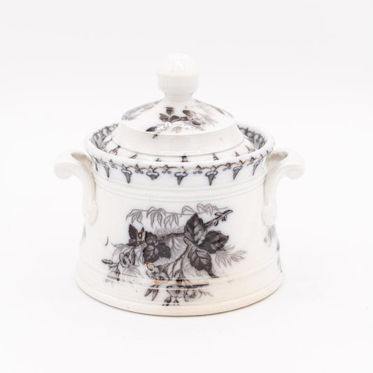 Antique French Sugar Bowl - “Flore" - U&C Sarreguemines - 1880s - Sugar Bowl - The Vintage Tales