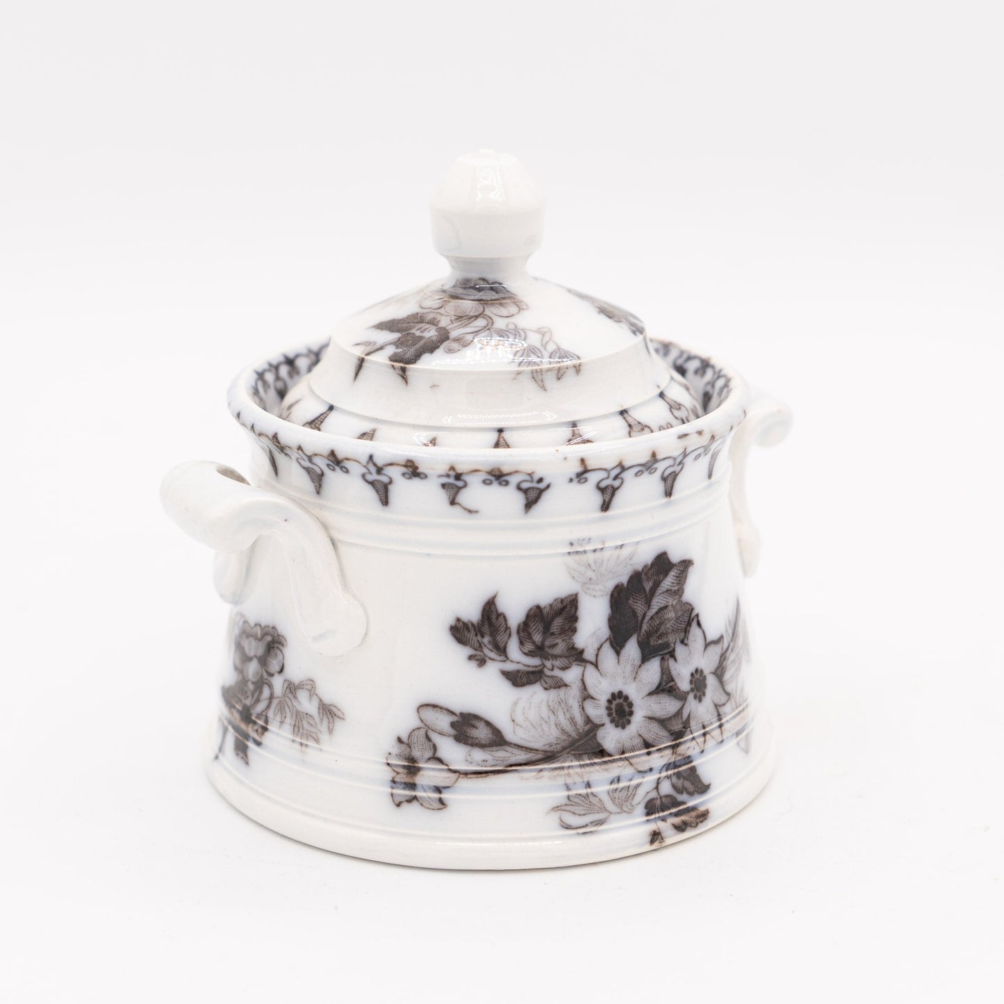 Antique French Sugar Bowl - “Flore" - U&C Sarreguemines - 1880s - Sugar Bowl - The Vintage Tales