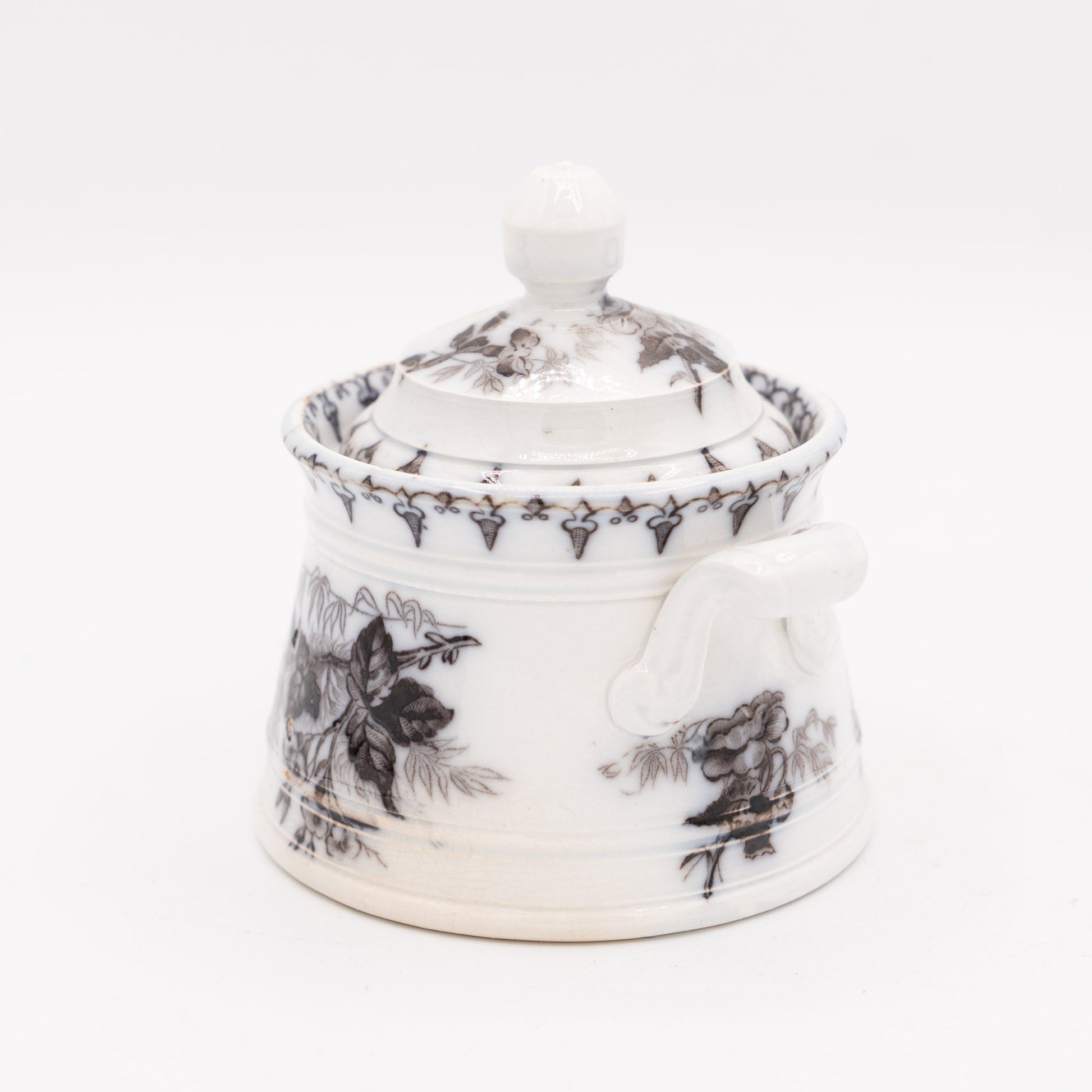 Antique French Sugar Bowl - “Flore" - U&C Sarreguemines - 1880s - Sugar Bowl - The Vintage Tales