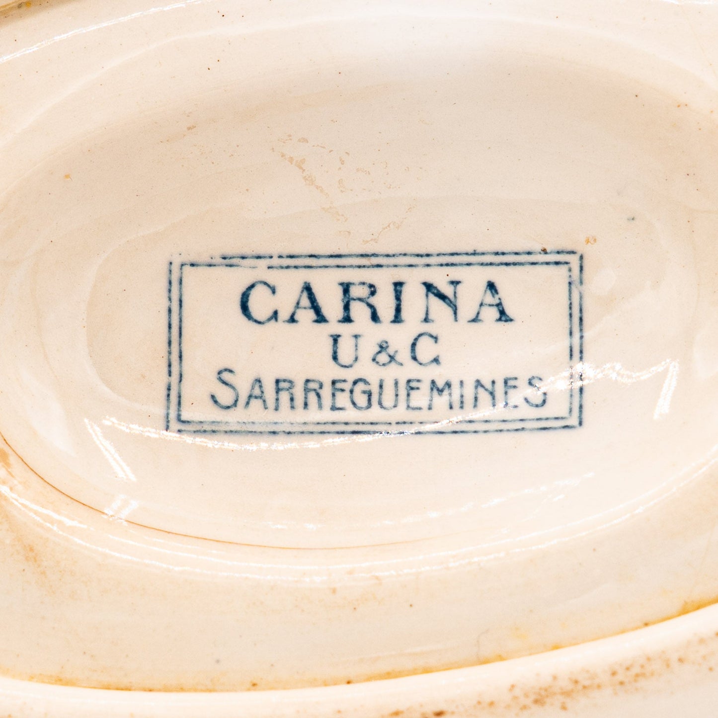 Antique Gravy Boad - "Carina" - Sarreguemines - 1900s - Gravy Boat - The Vintage Tales
