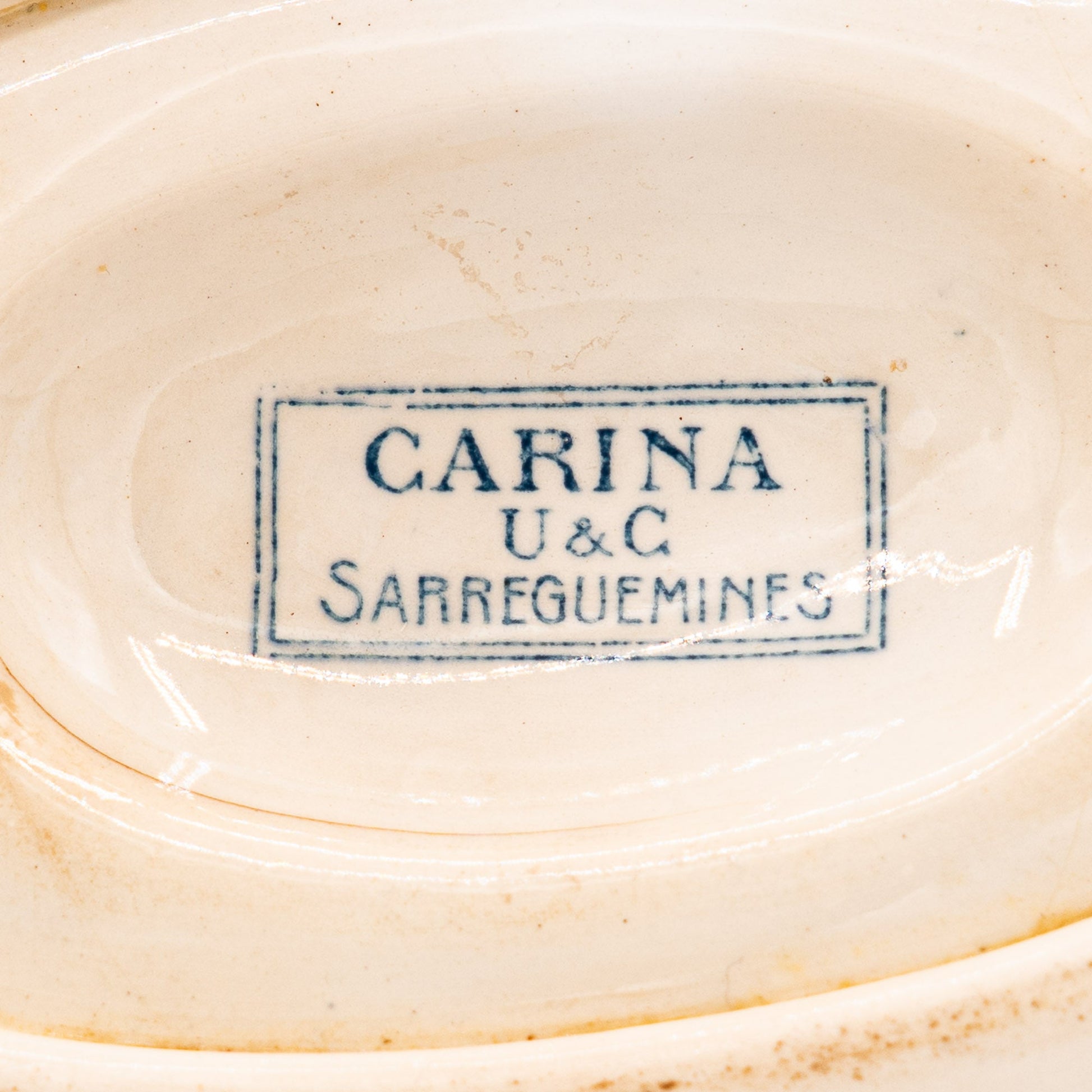 Antique Gravy Boad - "Carina" - Sarreguemines - 1900s - Gravy Boat - The Vintage Tales