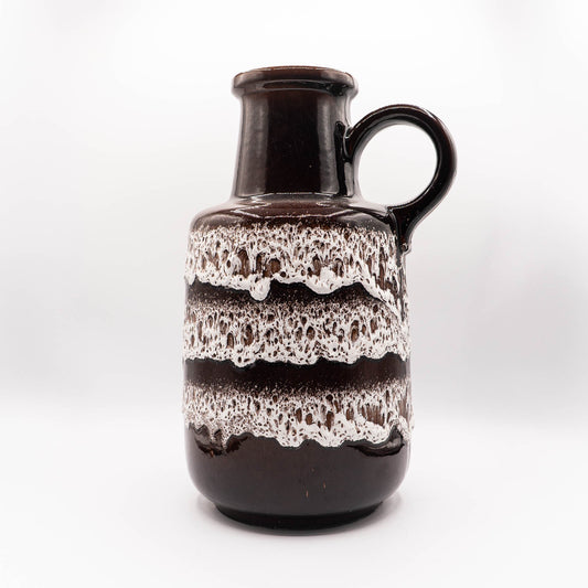 Brown Fat Lava Floor Vase - Scheurich 408 - 40 - 1970s - Floor Vase - The Vintage Tales