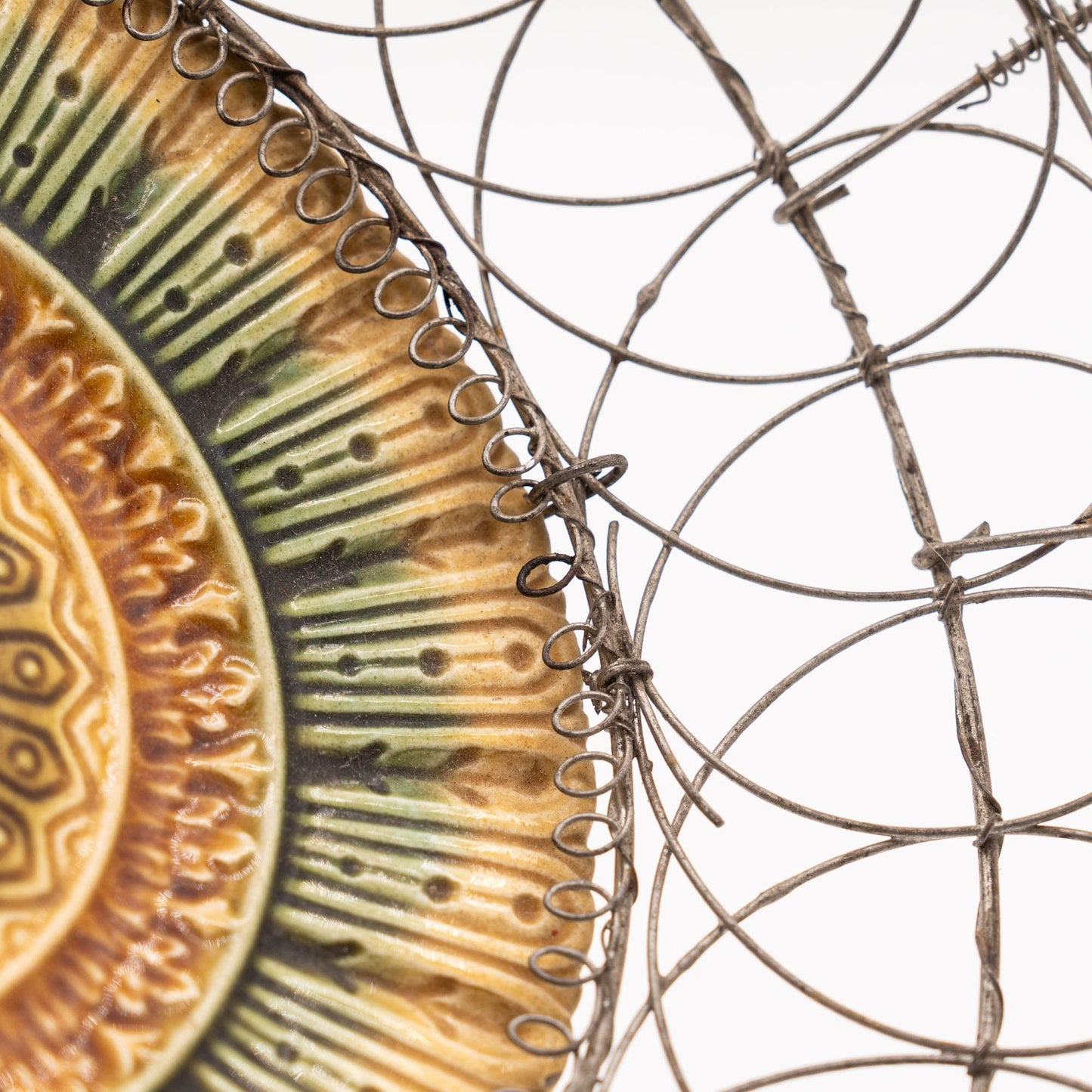 Charming Majolica Wire Basket - Villeroy & Boch - c1900 - The Vintage Tales