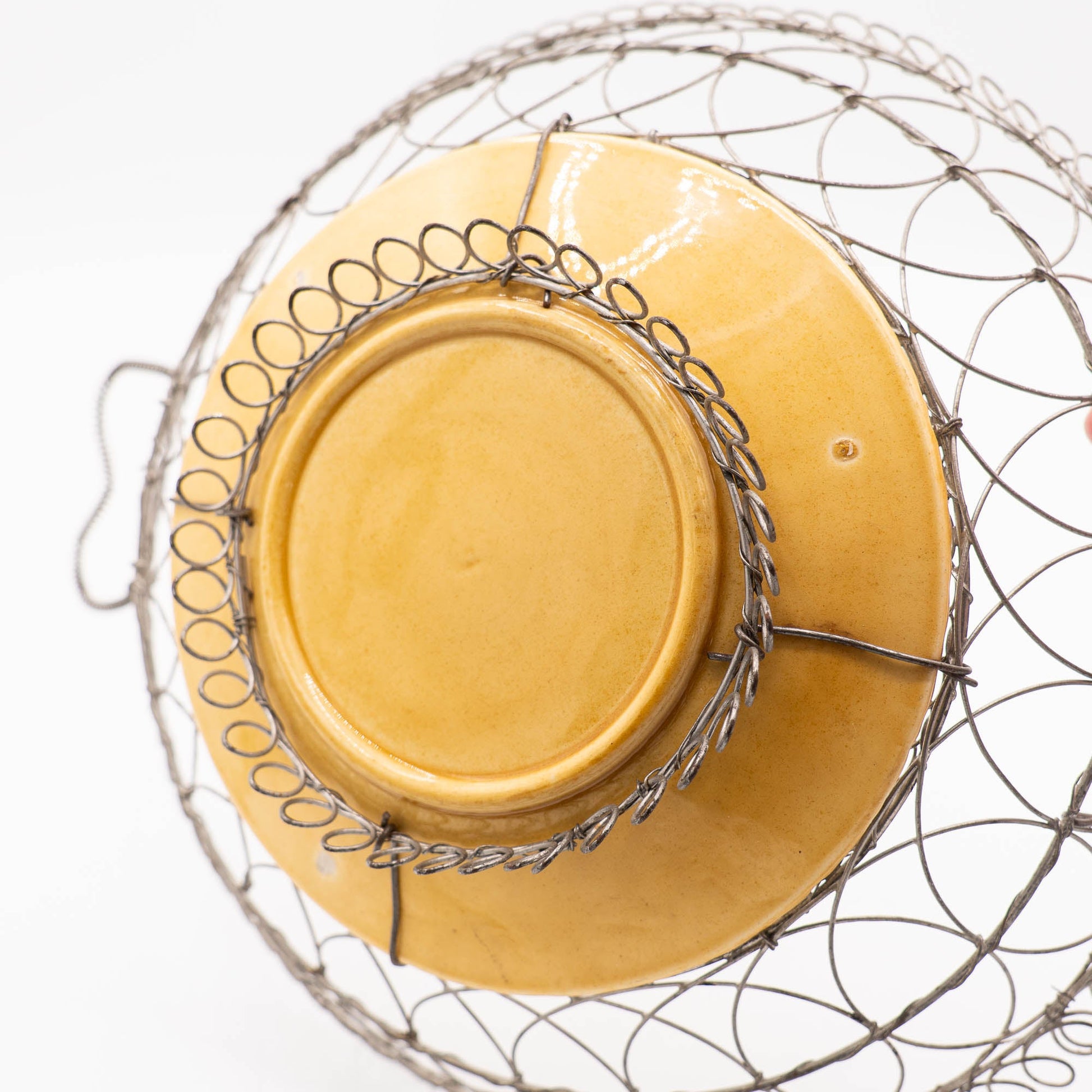 Charming Majolica Wire Basket - Villeroy & Boch - c1900 - The Vintage Tales