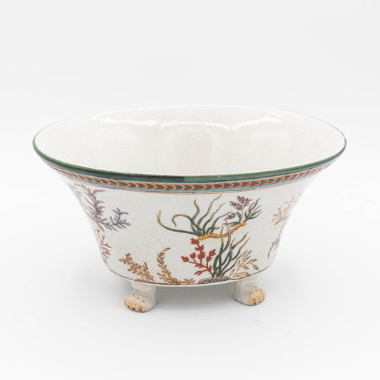 Charming Vintage French Floral Planter - marked with G & C - c1950s - The Vintage Tales