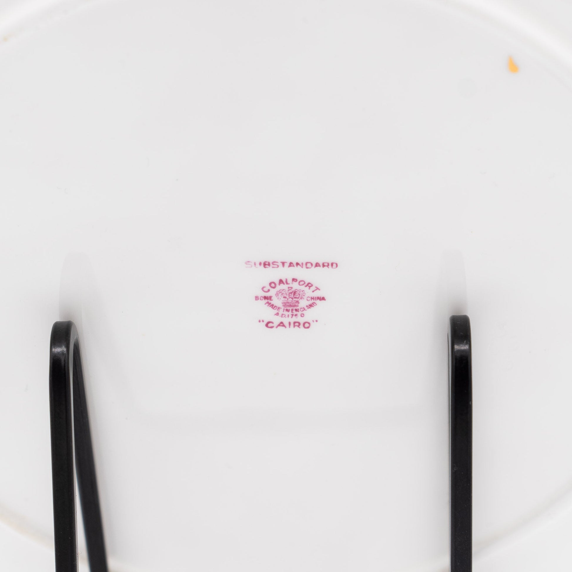 Coalport “Cairo” Plate – Pink Transferware with Gilt Rim – c. 1930–1950 - Cake Plate - The Vintage Tales