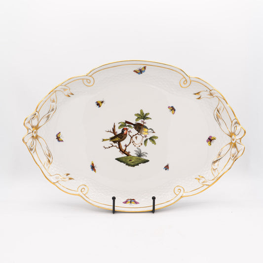 Fabulous "Rothschild Bird" Platter - Herend / Hungary - 1960s to 1980s - Serving Plate - The Vintage Tales