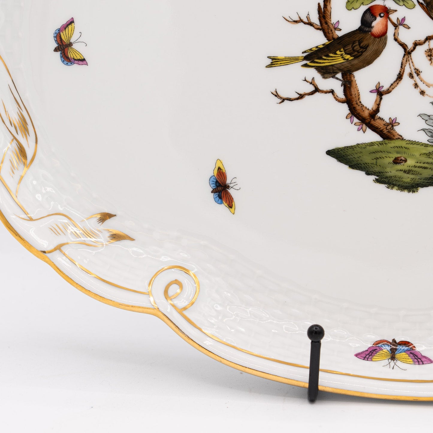 Fabulous "Rothschild Bird" Platter - Herend / Hungary - 1960s to 1980s - Serving Plate - The Vintage Tales