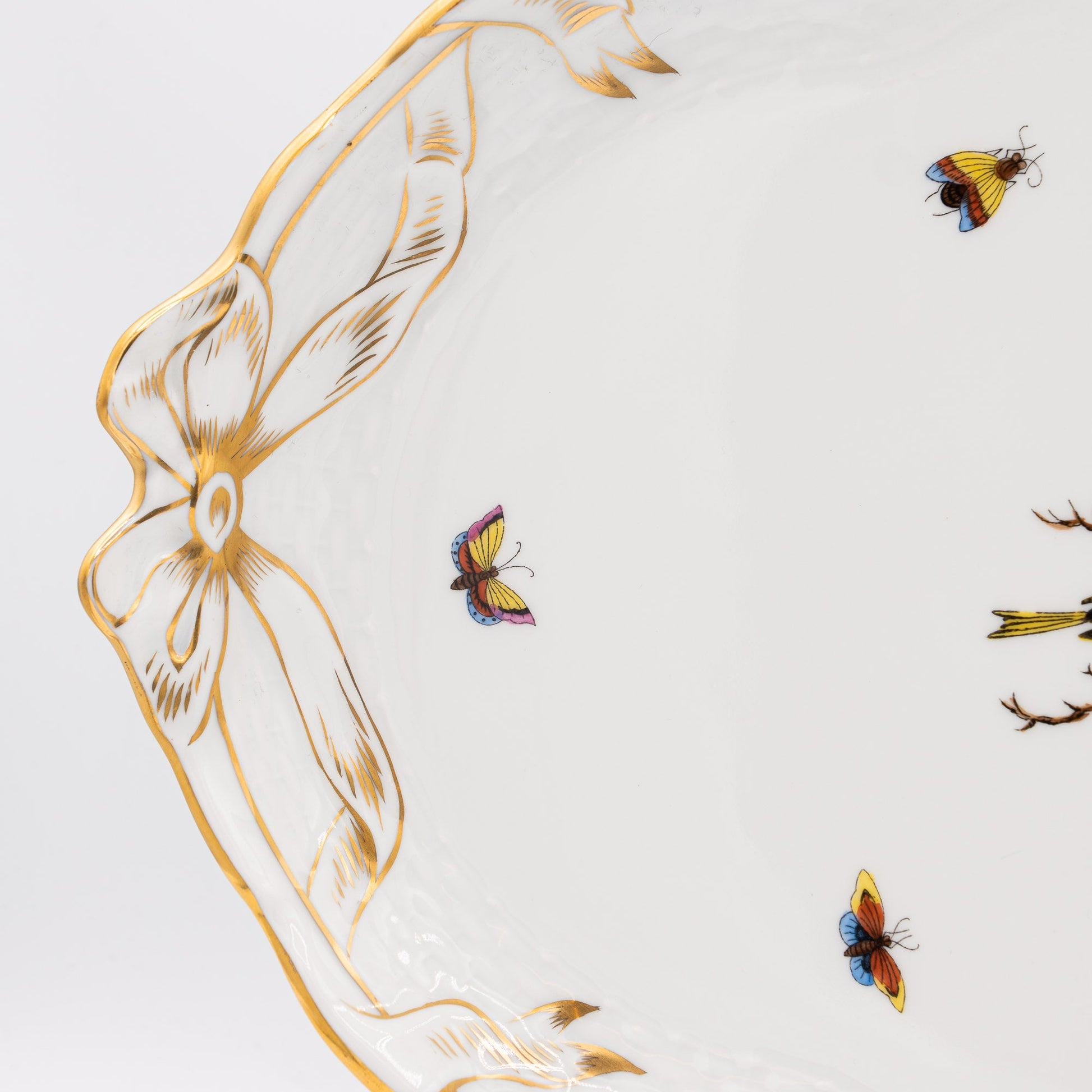 Fabulous "Rothschild Bird" Platter - Herend / Hungary - 1960s to 1980s - Serving Plate - The Vintage Tales