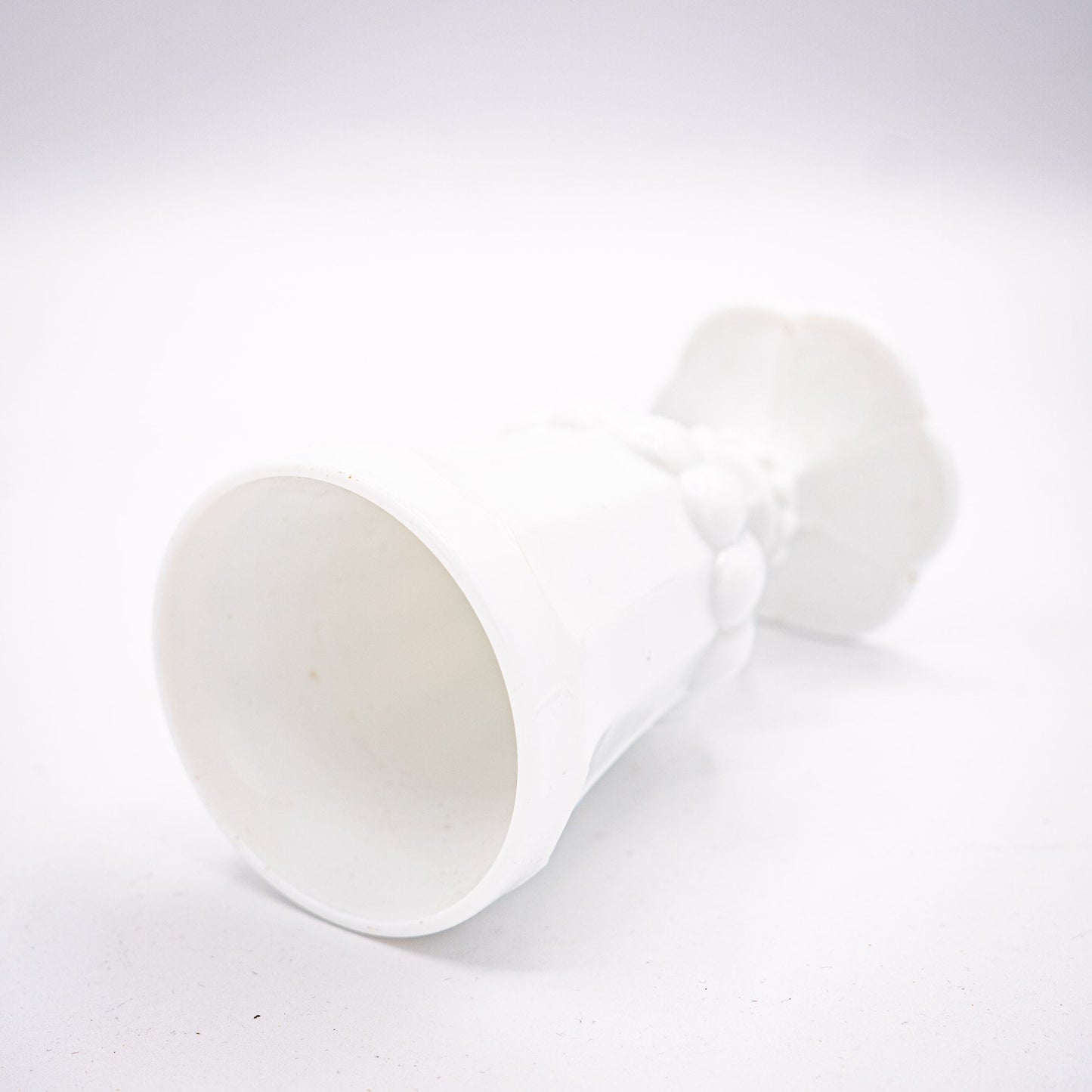 French Opaline Chalice Vase (Lobed & Beaded) – 1910s - Vase - The Vintage Tales