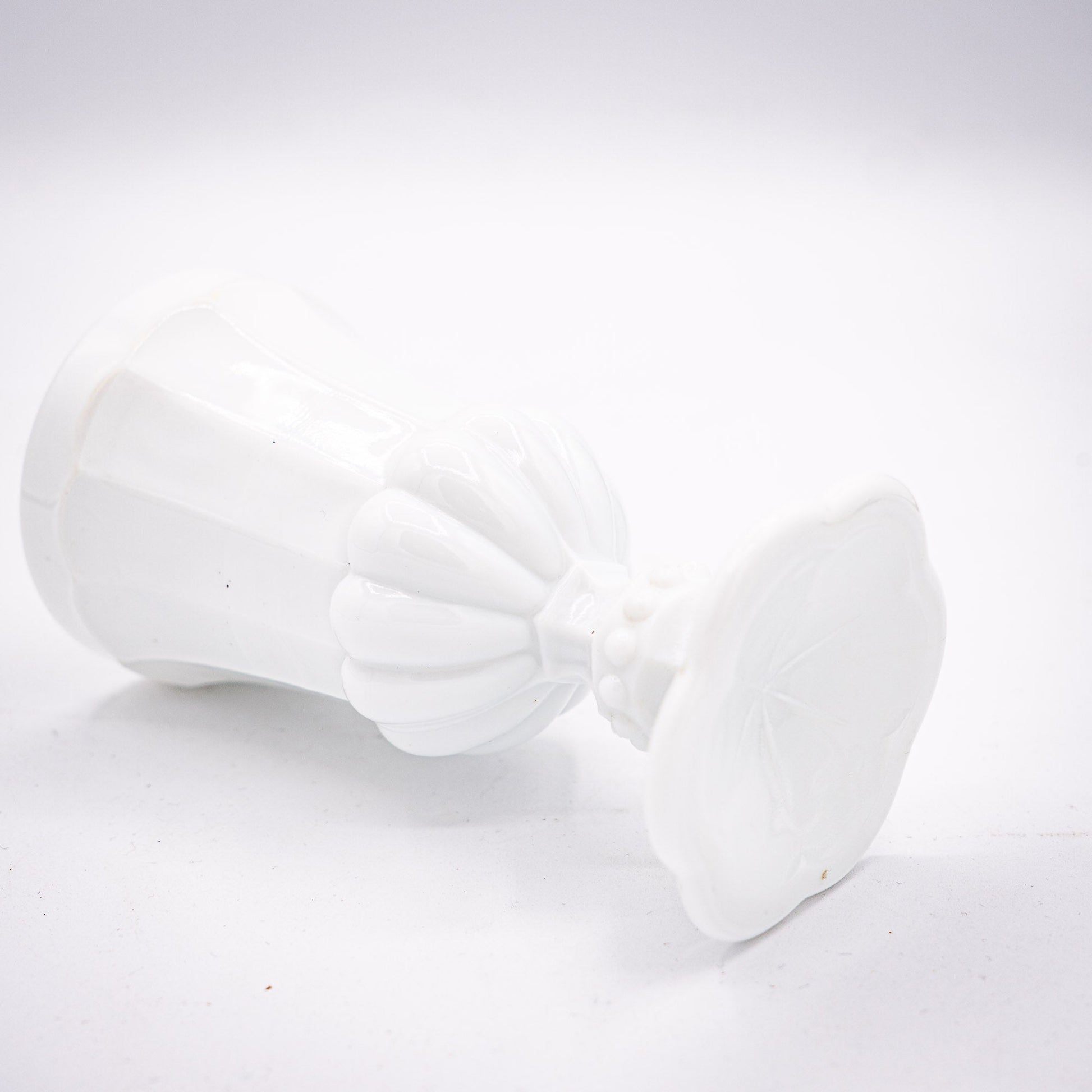 French Opaline Chalice Vase (Lobed & Beaded) – 1910s - Vase - The Vintage Tales