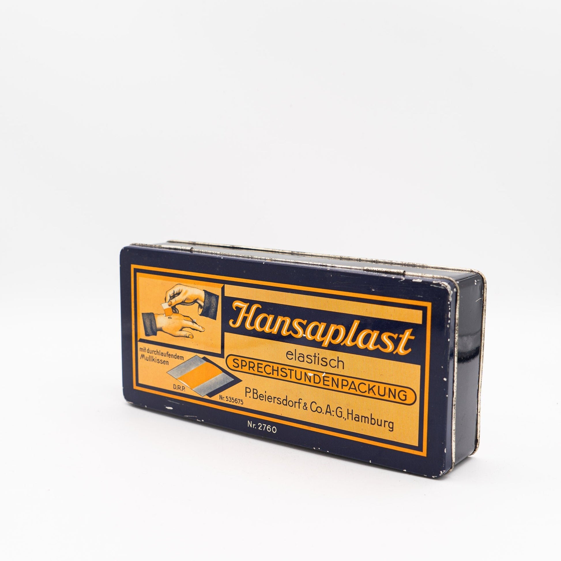 Hansaplast Advertising Tin (Doctor’s Office Pack) – Beiersdorf, Hamburg – c. 1950 - Advertising Tin - The Vintage Tales