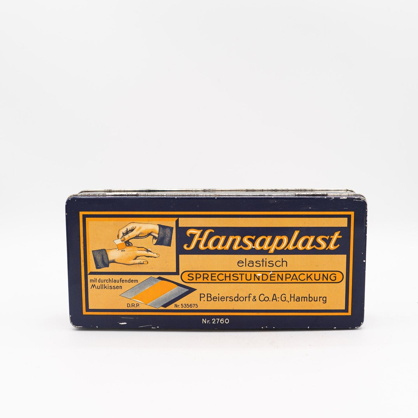 Hansaplast Advertising Tin (Doctor’s Office Pack) – Beiersdorf, Hamburg – c. 1950 - Advertising Tin - The Vintage Tales