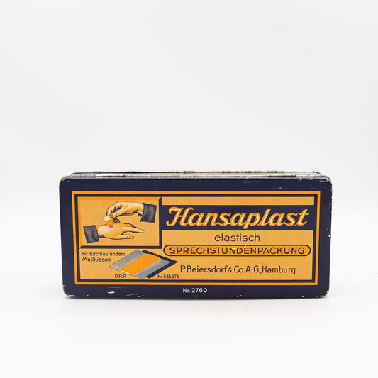 Hansaplast Advertising Tin (Doctor’s Office Pack) – Beiersdorf, Hamburg – c. 1950 - Advertising Tin - The Vintage Tales