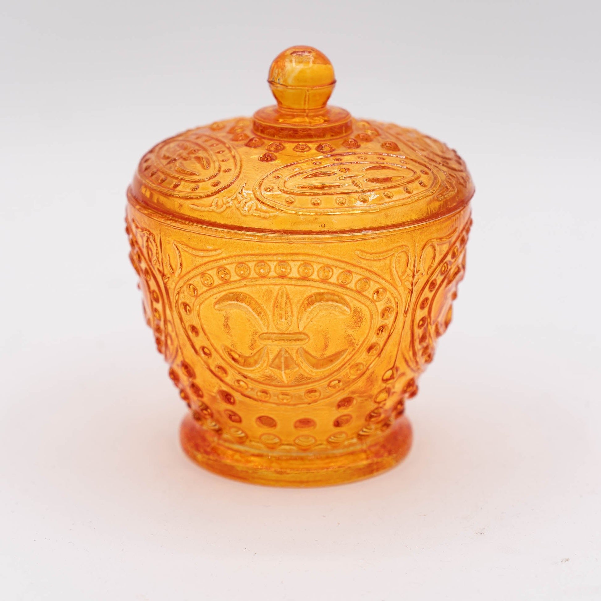 Marigold Candy Jar - Imperial Co. Glass - 1960s - The Vintage Tales