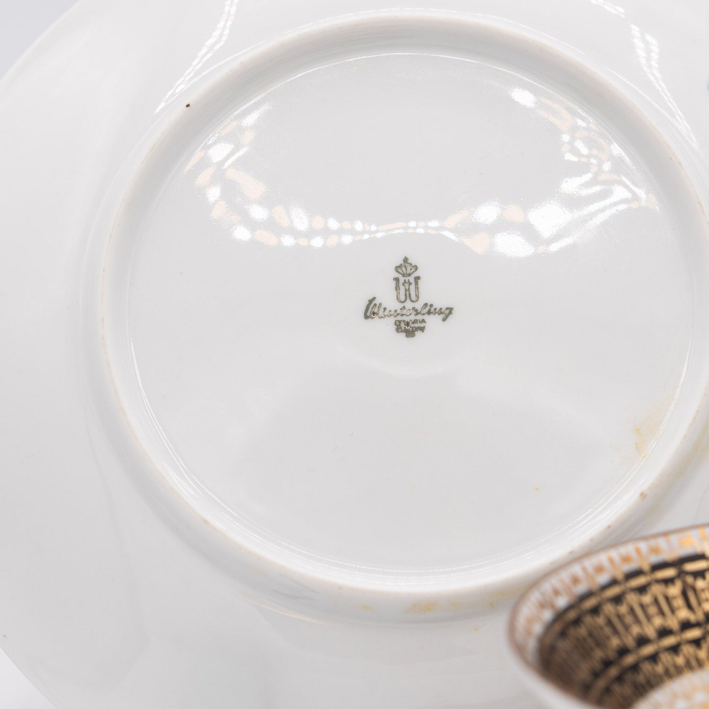 Mid - Century Teacup, Saucer and Plate Set - Black & Gold - Winterling Röslau - 1950s - cup - The Vintage Tales