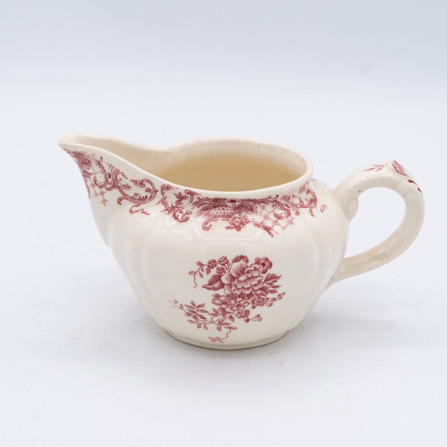 Pink Floral Transferware Creamer "Valeria" - Villeroy & Boch - 1920s - Creamer - The Vintage Tales